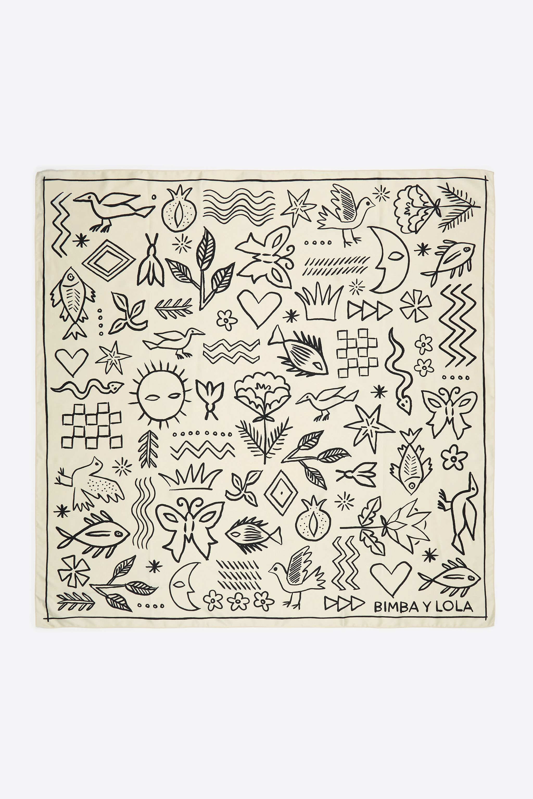 Bufanda con motivo de dibujo