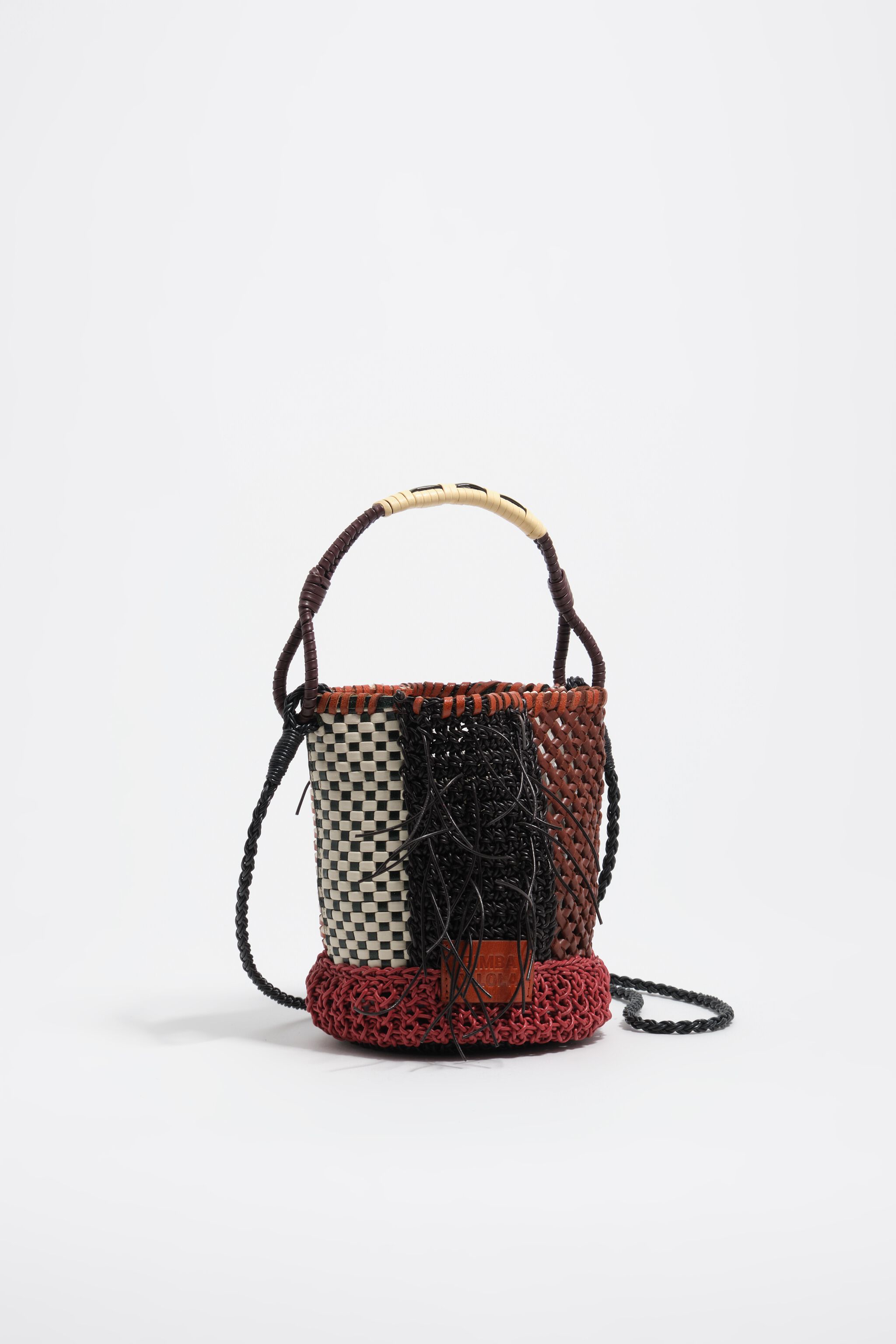 Bolso bandolera de patchwork rojo