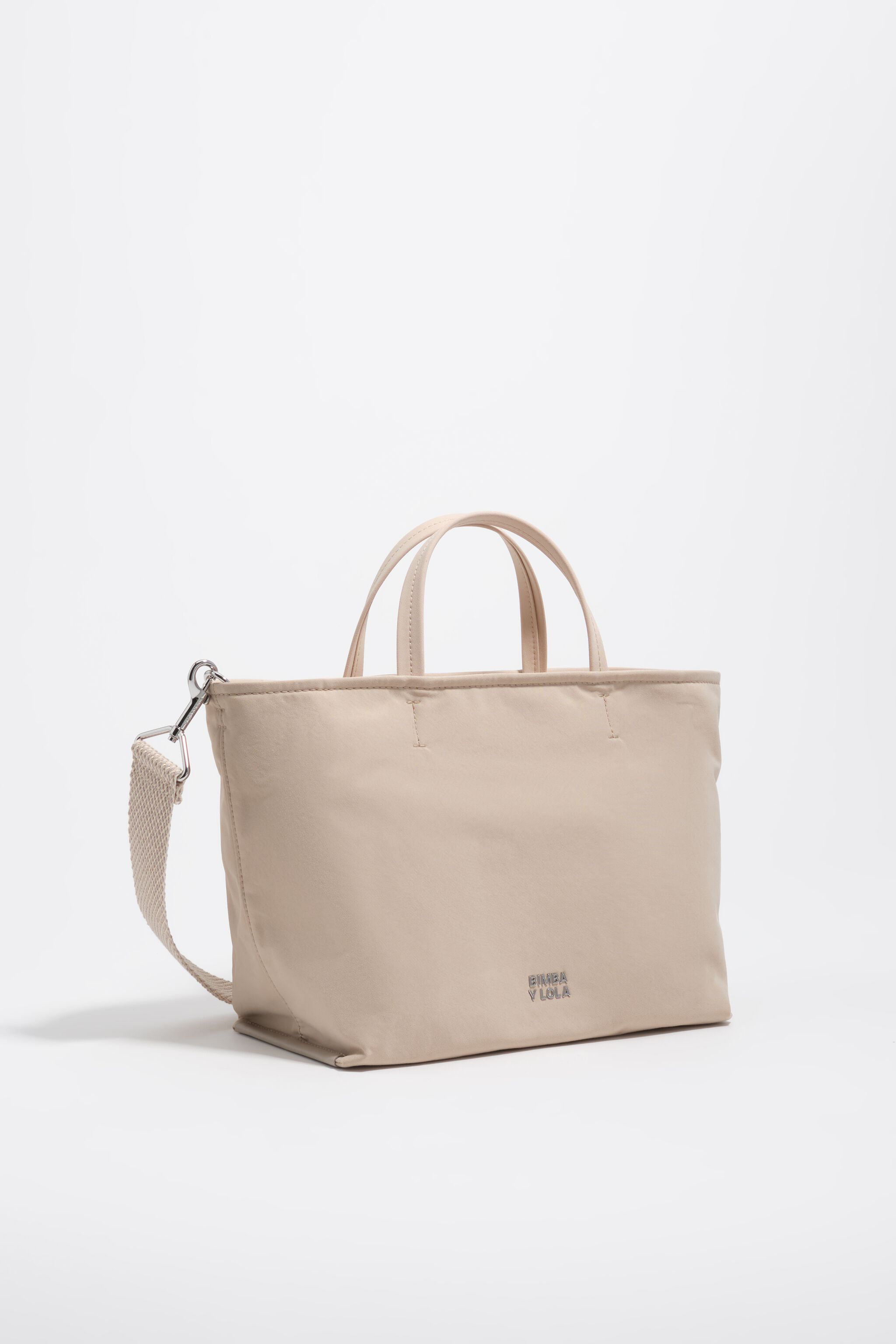 Bolso bandolera gabardina arena mediano
