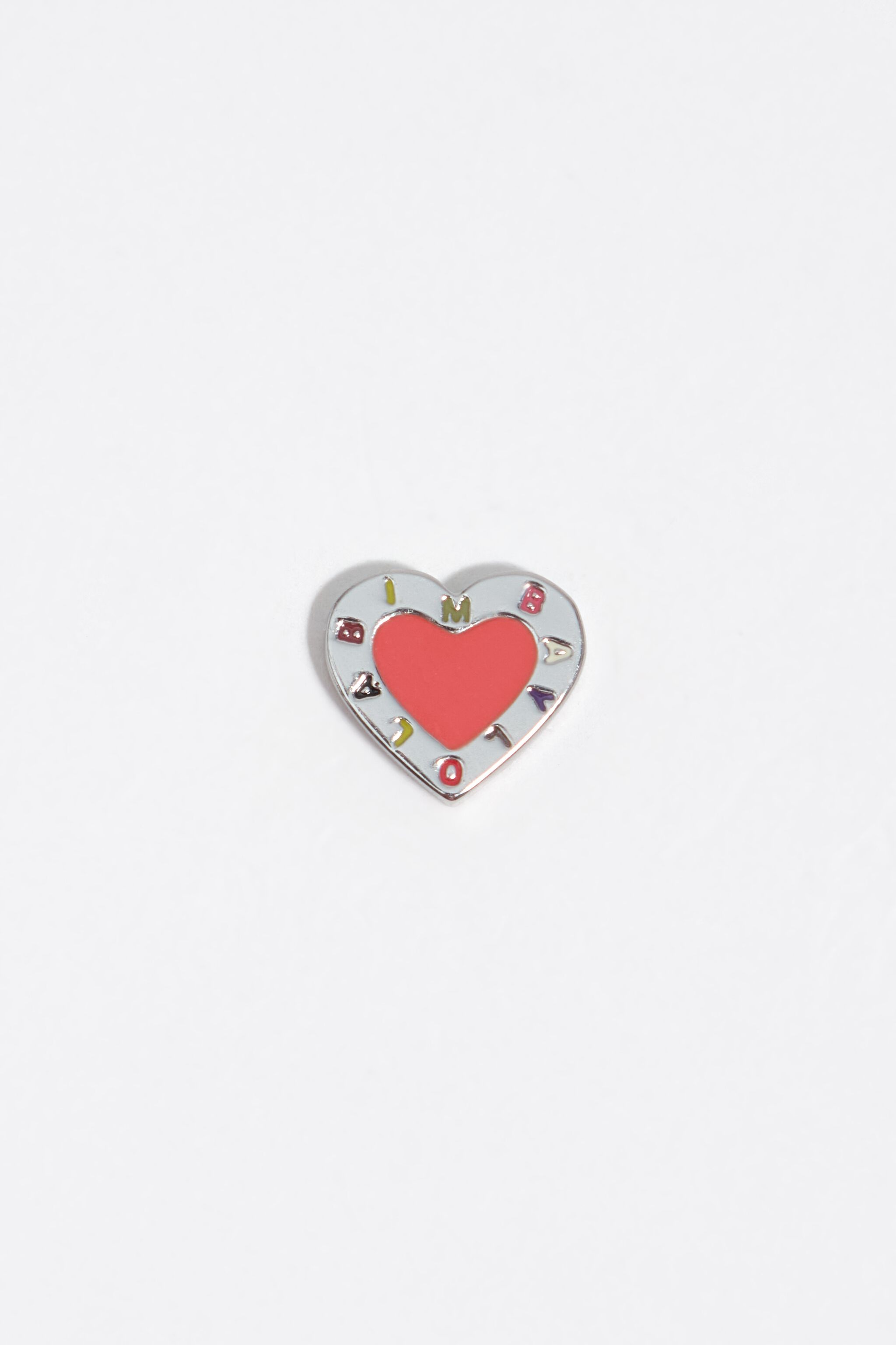 Pendientes con logo de corazón coral