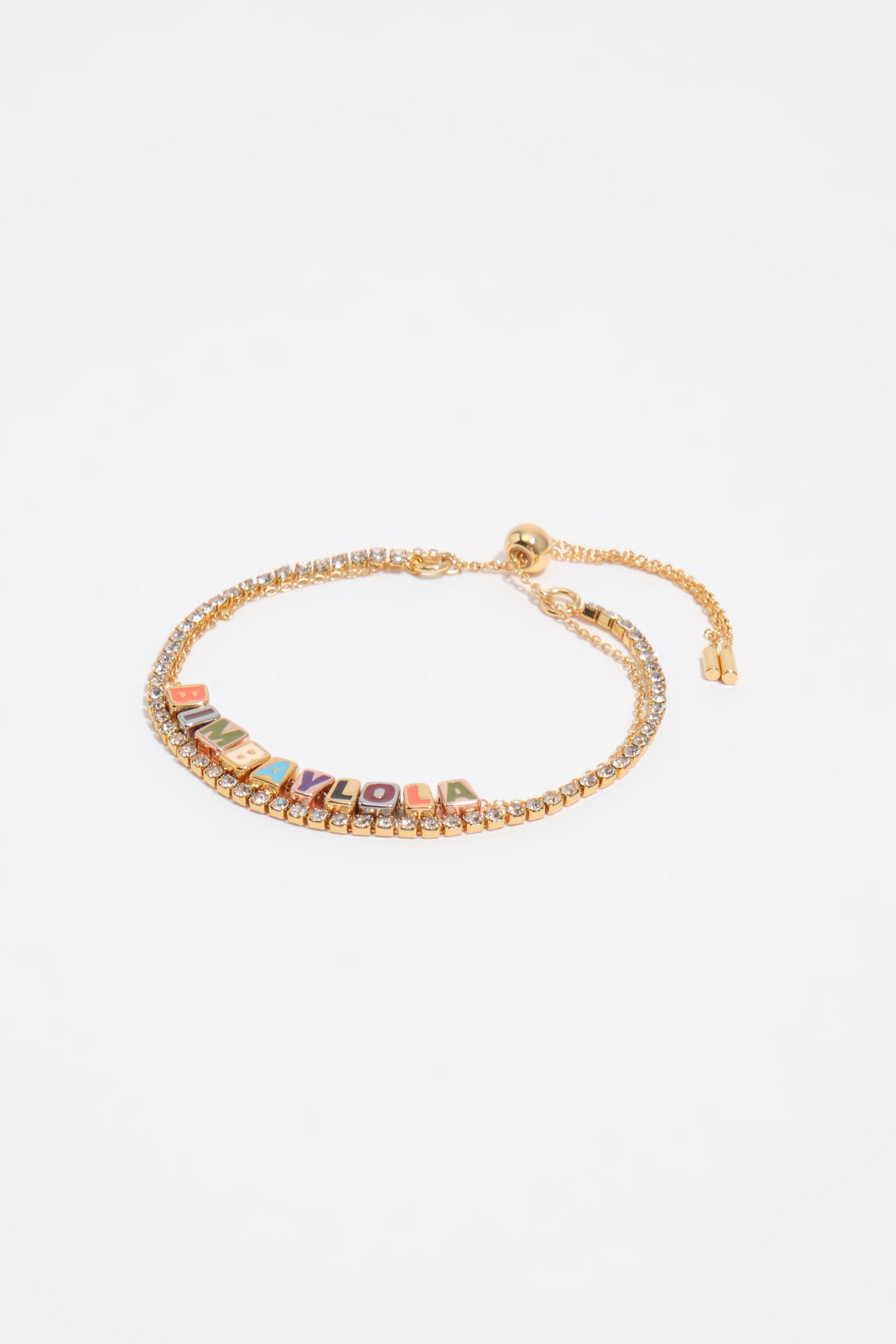Pulsera doble con logo de dados multicolor