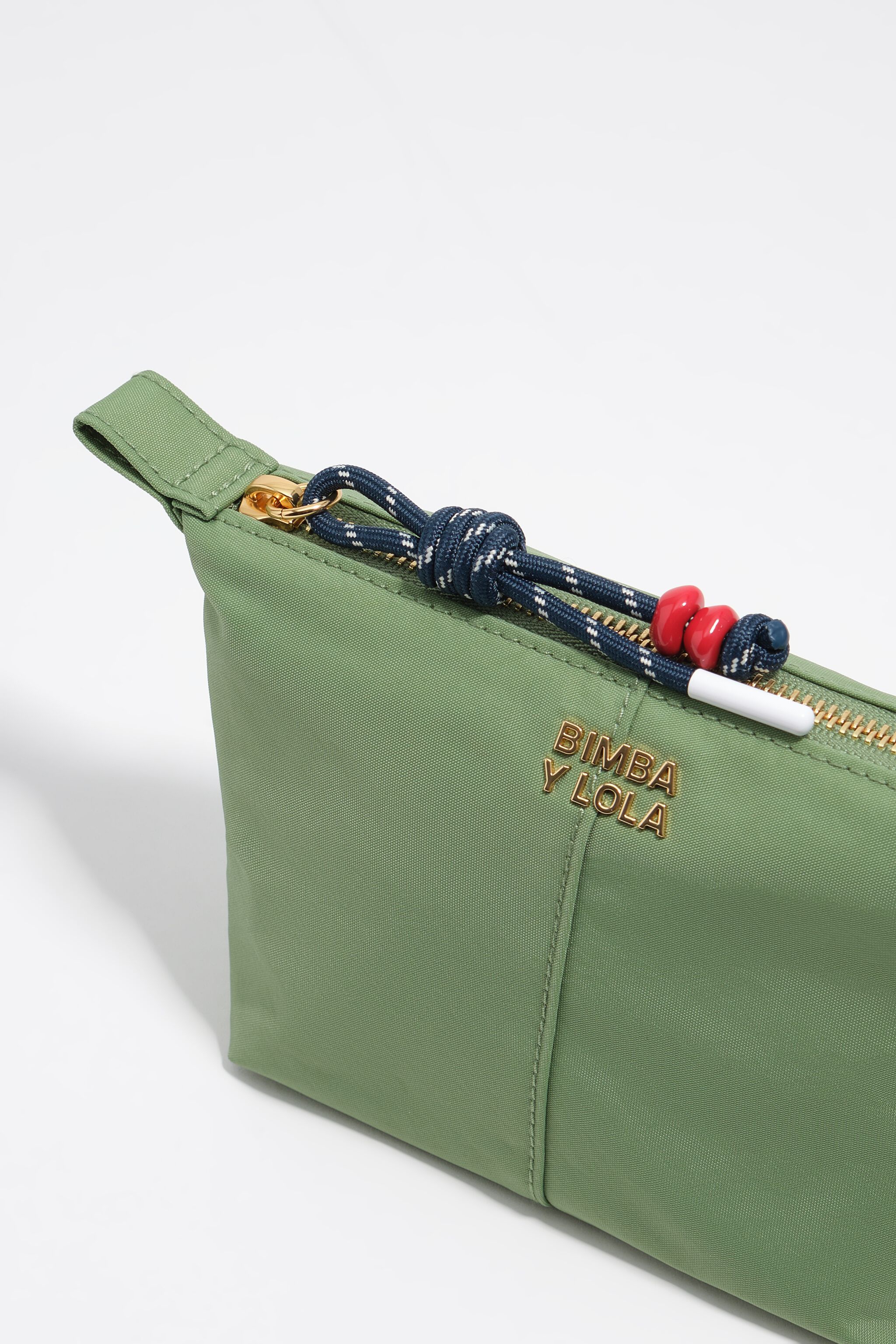 Estuche de maquillaje Trapecio de nailon verde