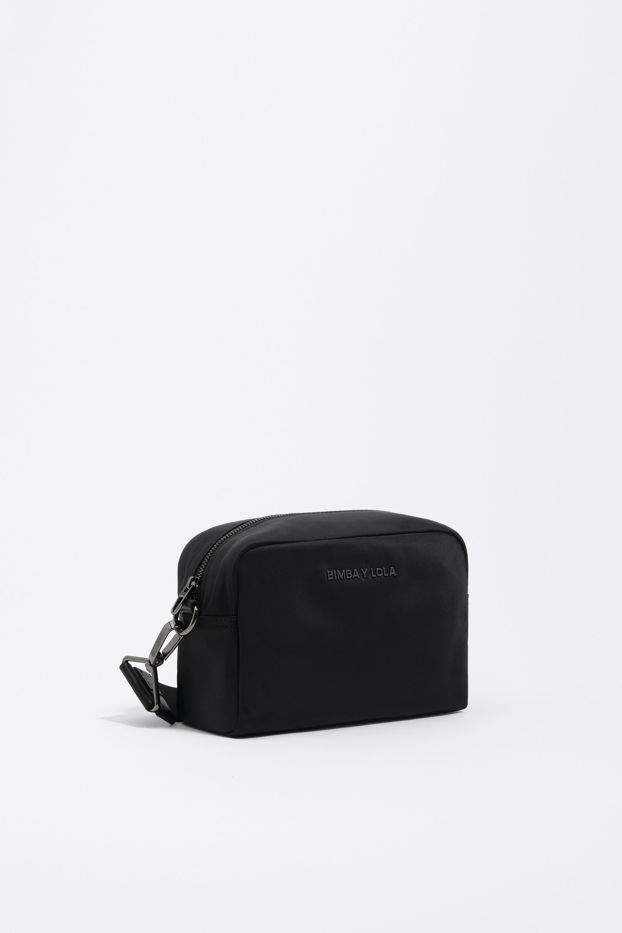 Bolso bandolera de nailon negro