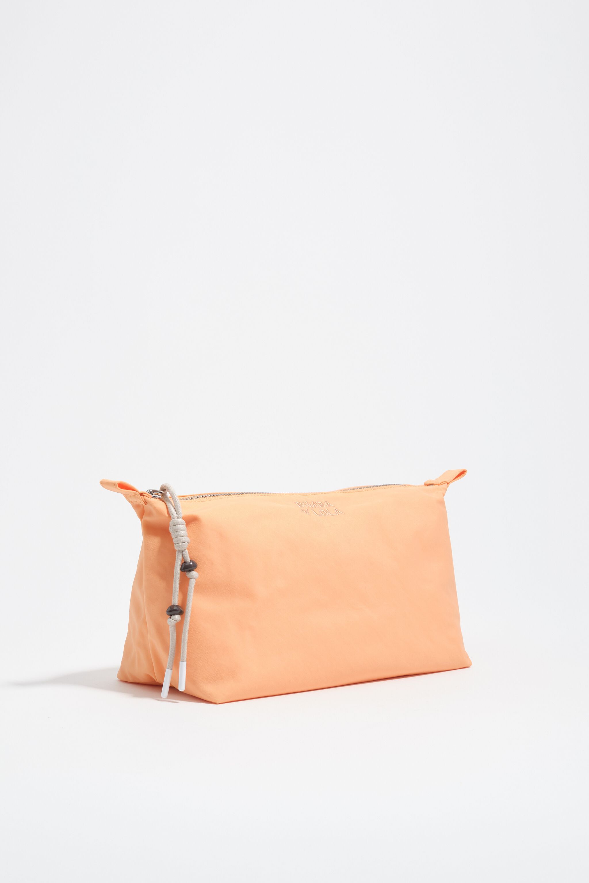 Estuche de maquillaje Trapecio de nylon naranja grande