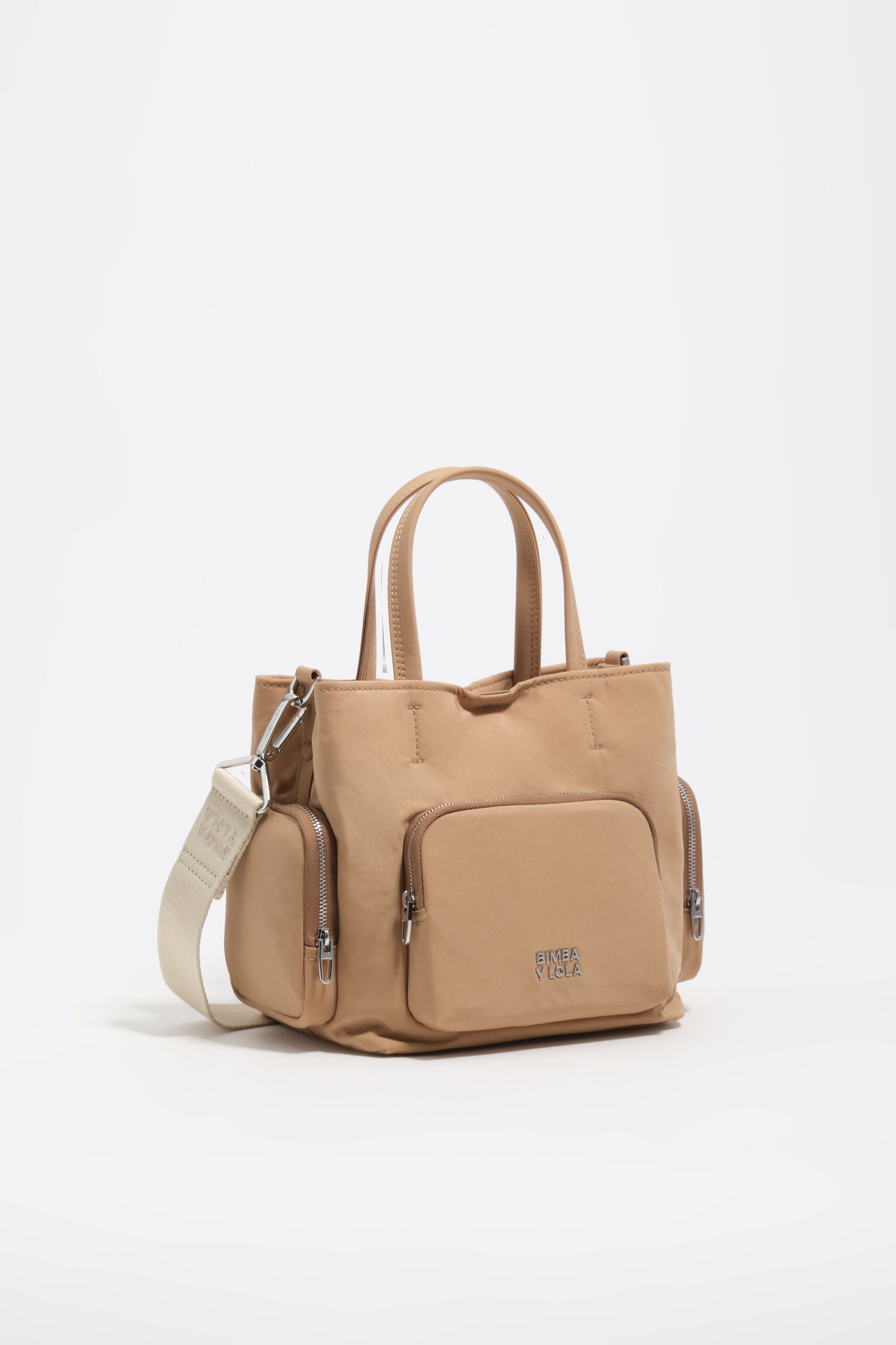 Bolso cruzado de bolsillo de nylon de camello pequeño