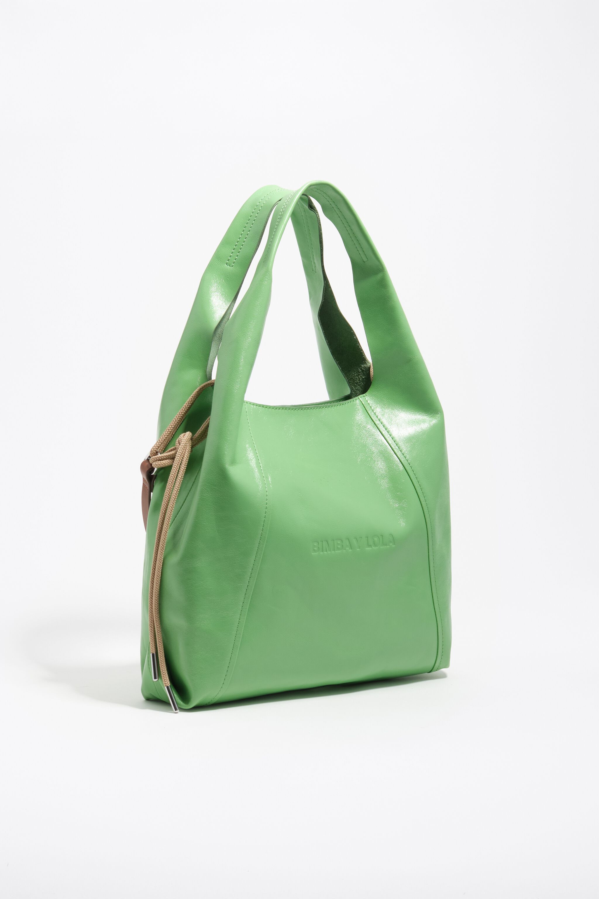 Bolso cruzado de cuero esmeralda mediano
