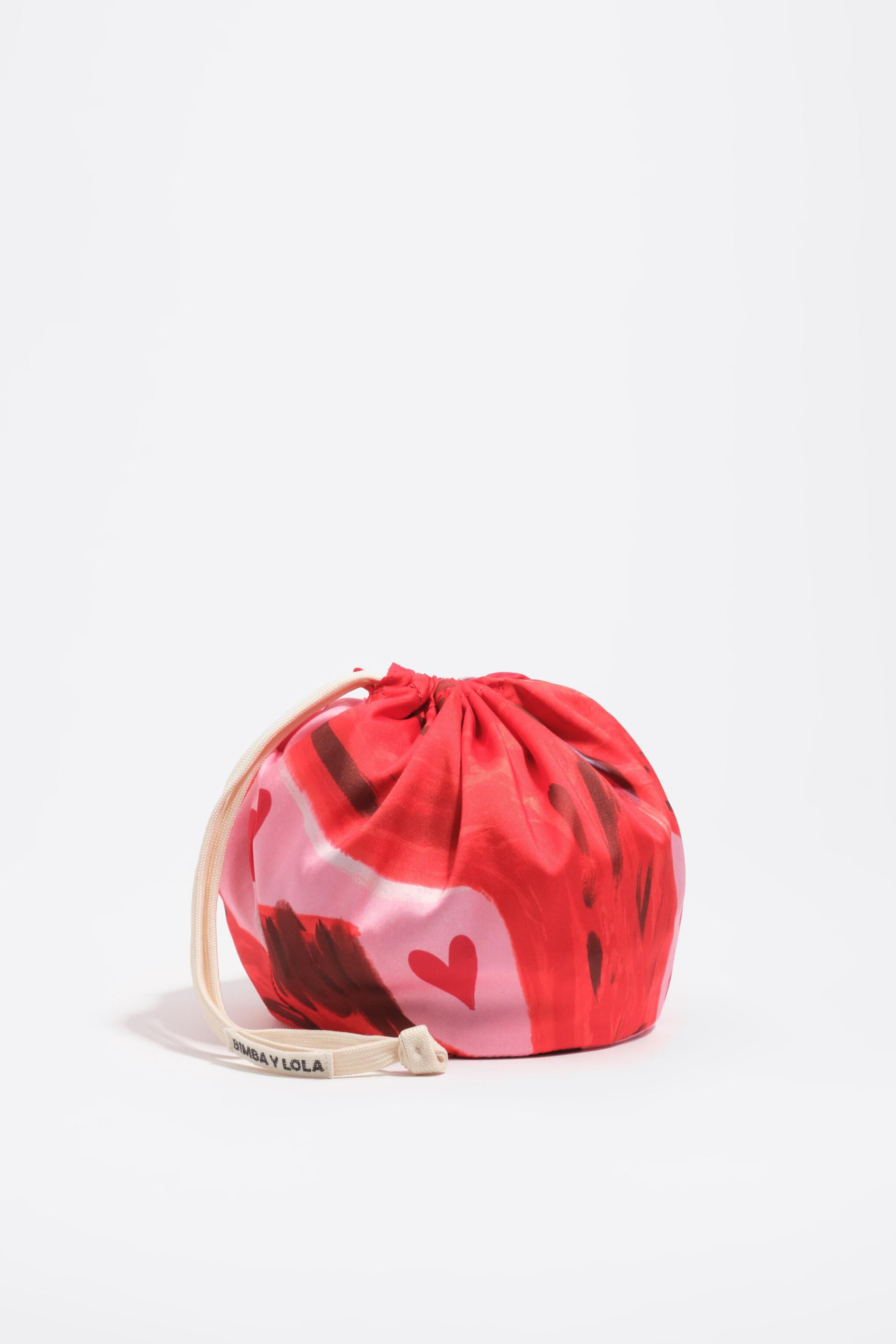Bolsa monedero de pañuelo rojo de nailon