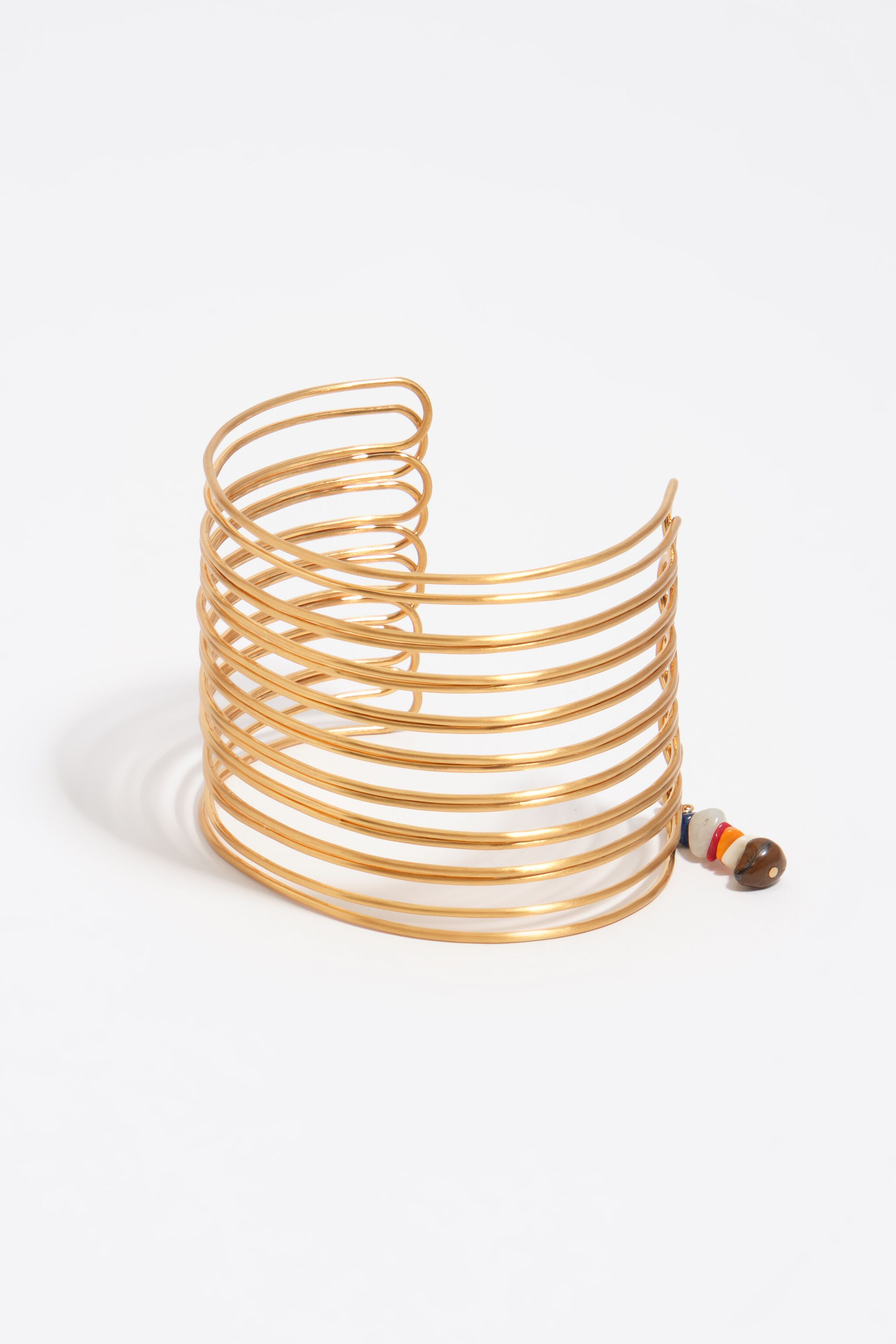 Pulsera para antebrazo con bandas con textura de oro envejecido