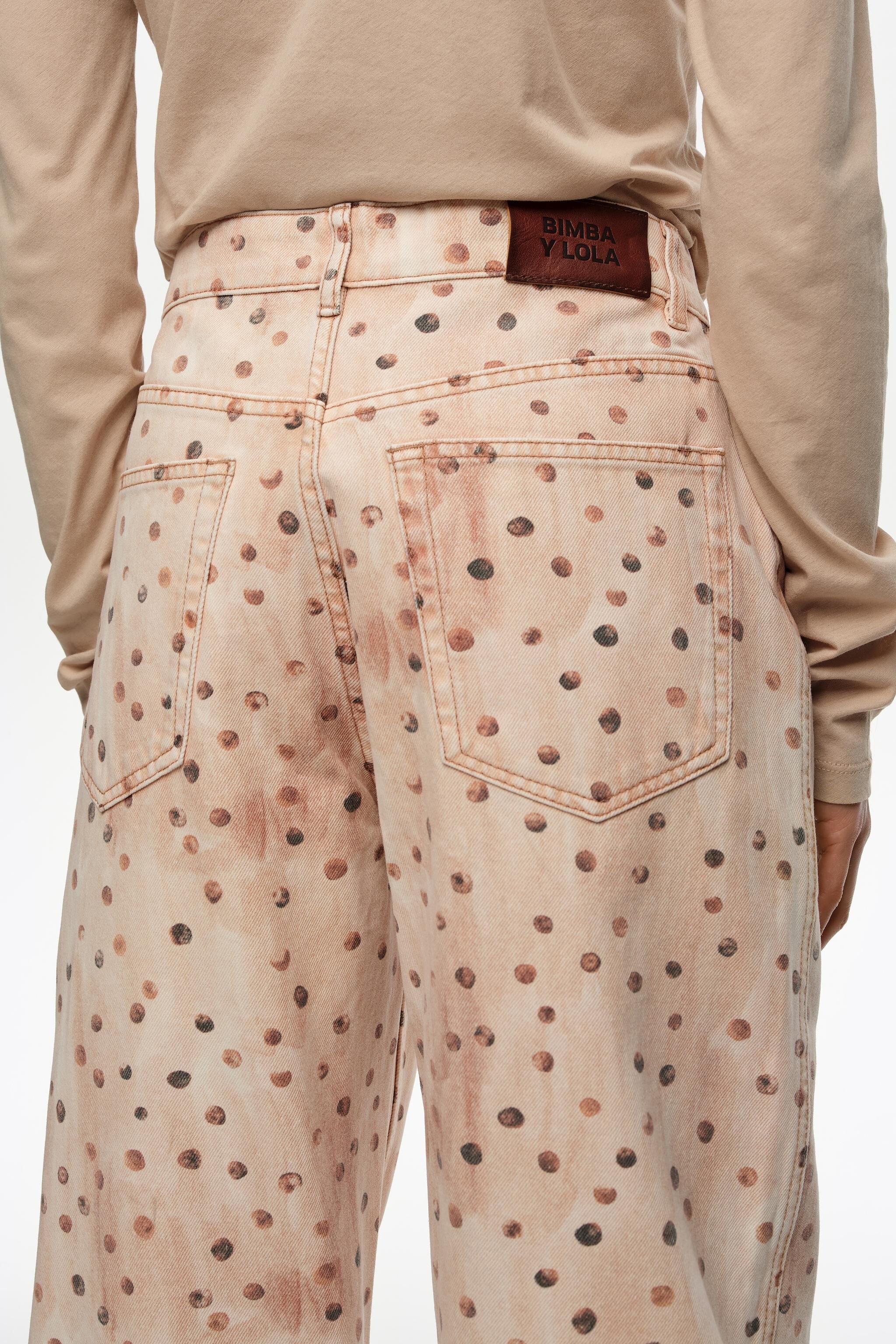 BARREL - Pantalones vaqueros de algodón con puntos de acuarela