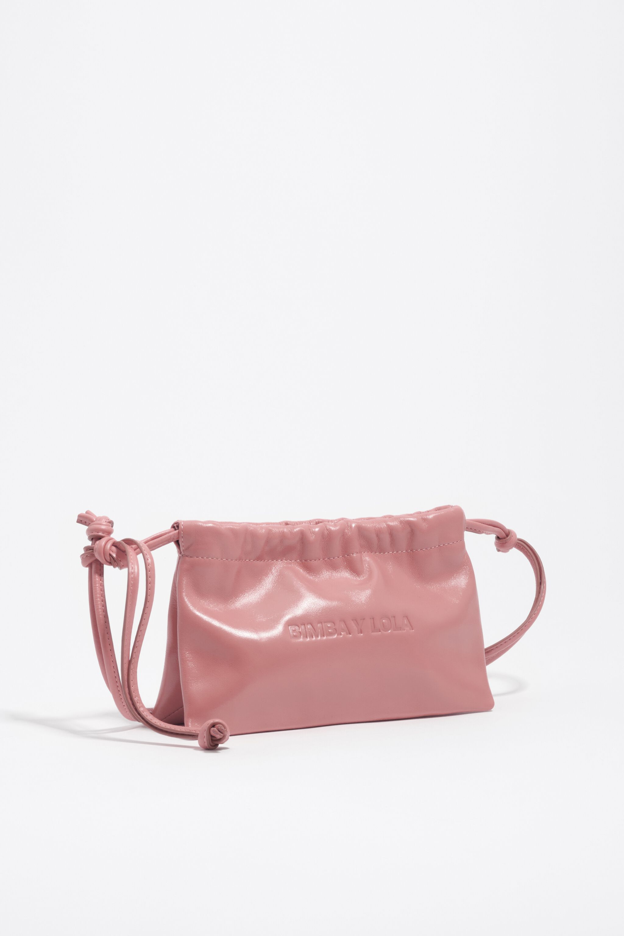 Bolso de cuero rosa mini