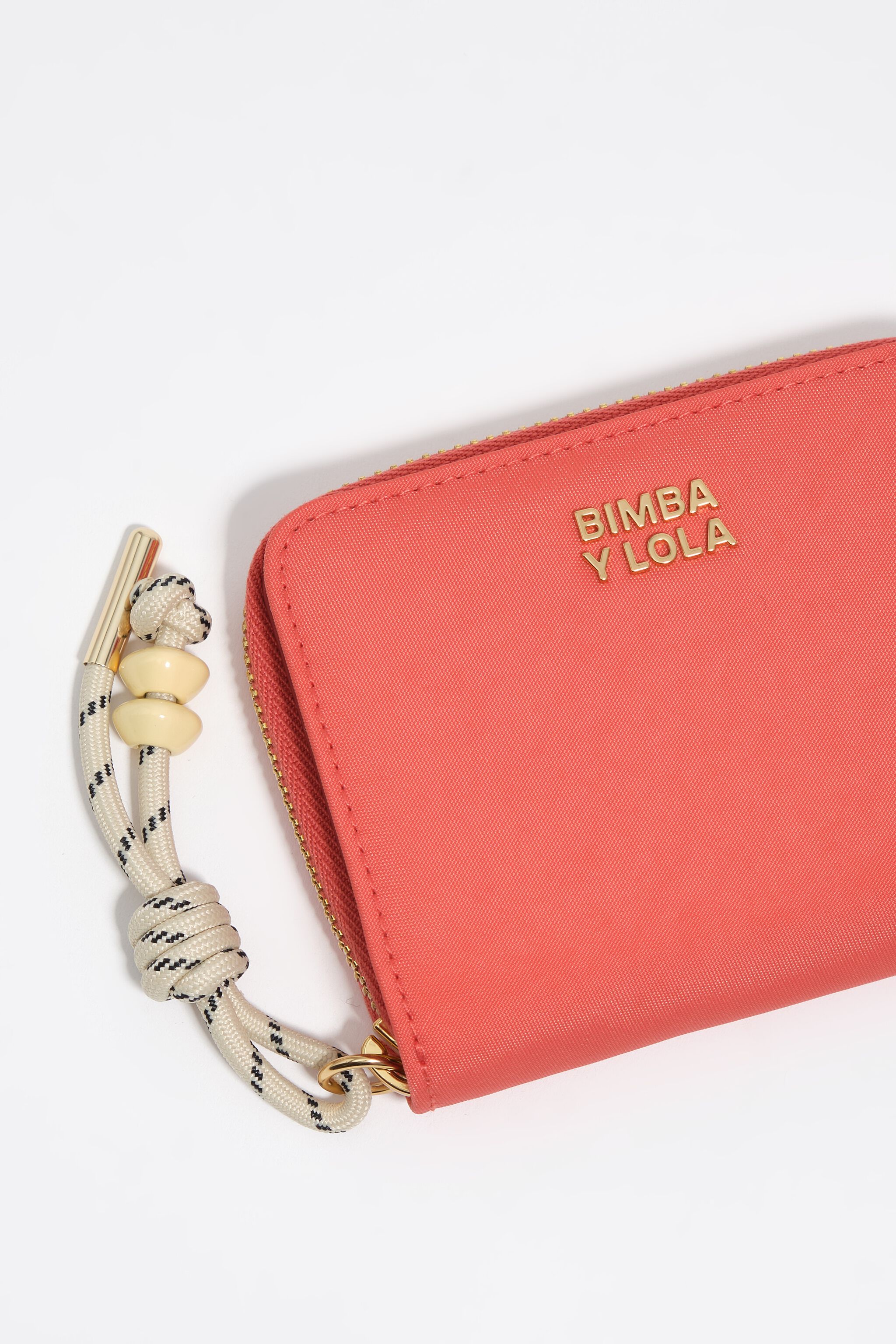 Billetera de nylon coral