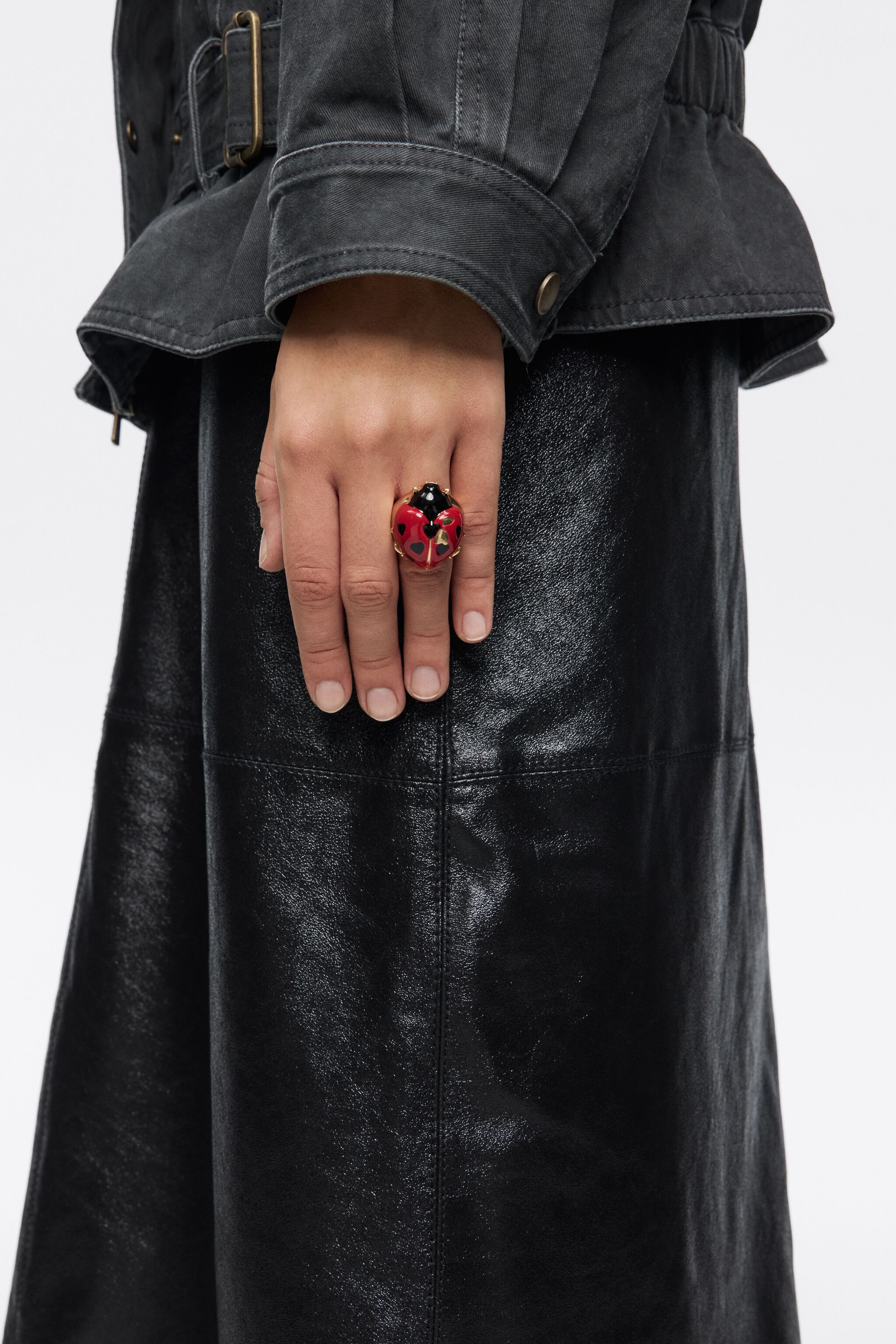 Anillo de mariquita roja