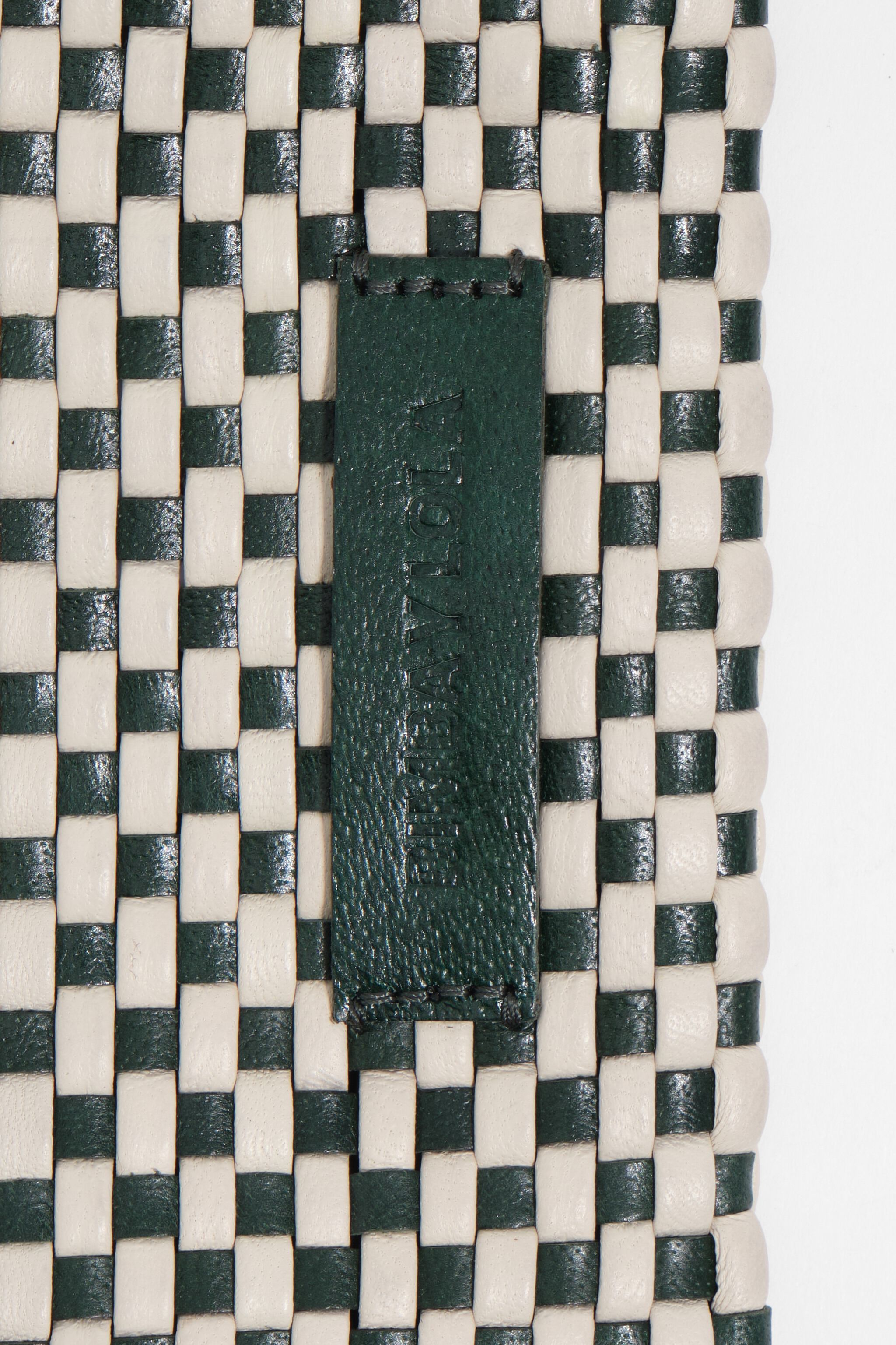 Monedero de cuero verde oscuro