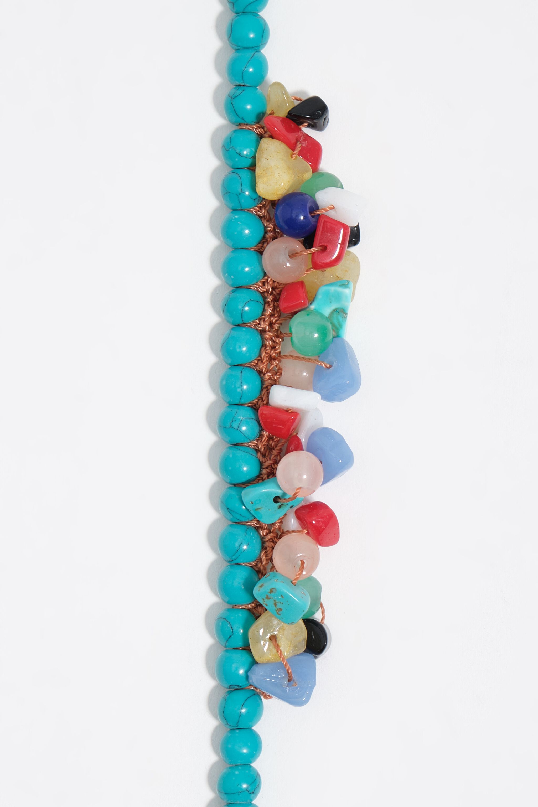 Collar de piedra turquesa y perla