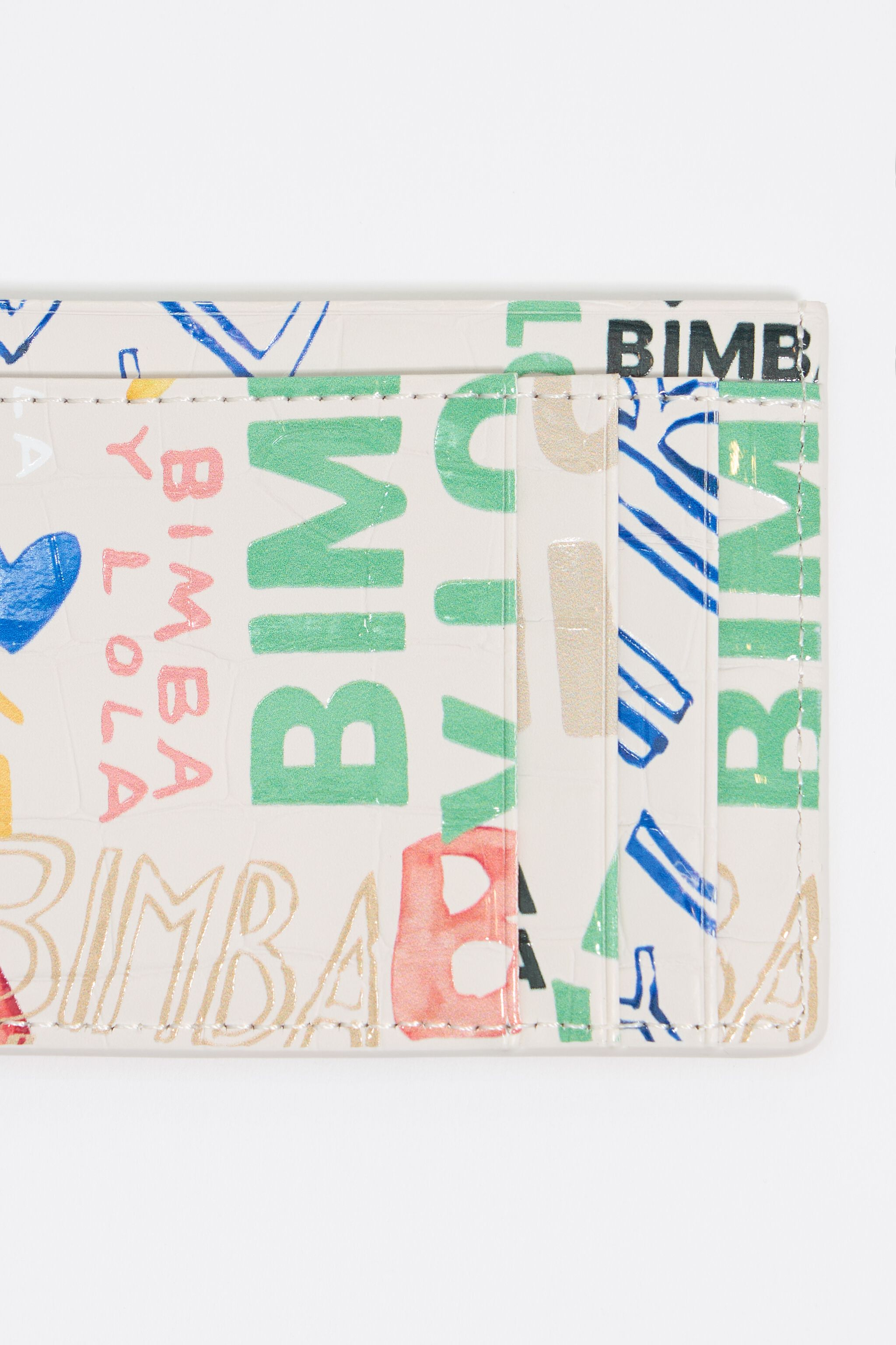 Porta tarjetas con estampado de logotipo Ivory BIMBA