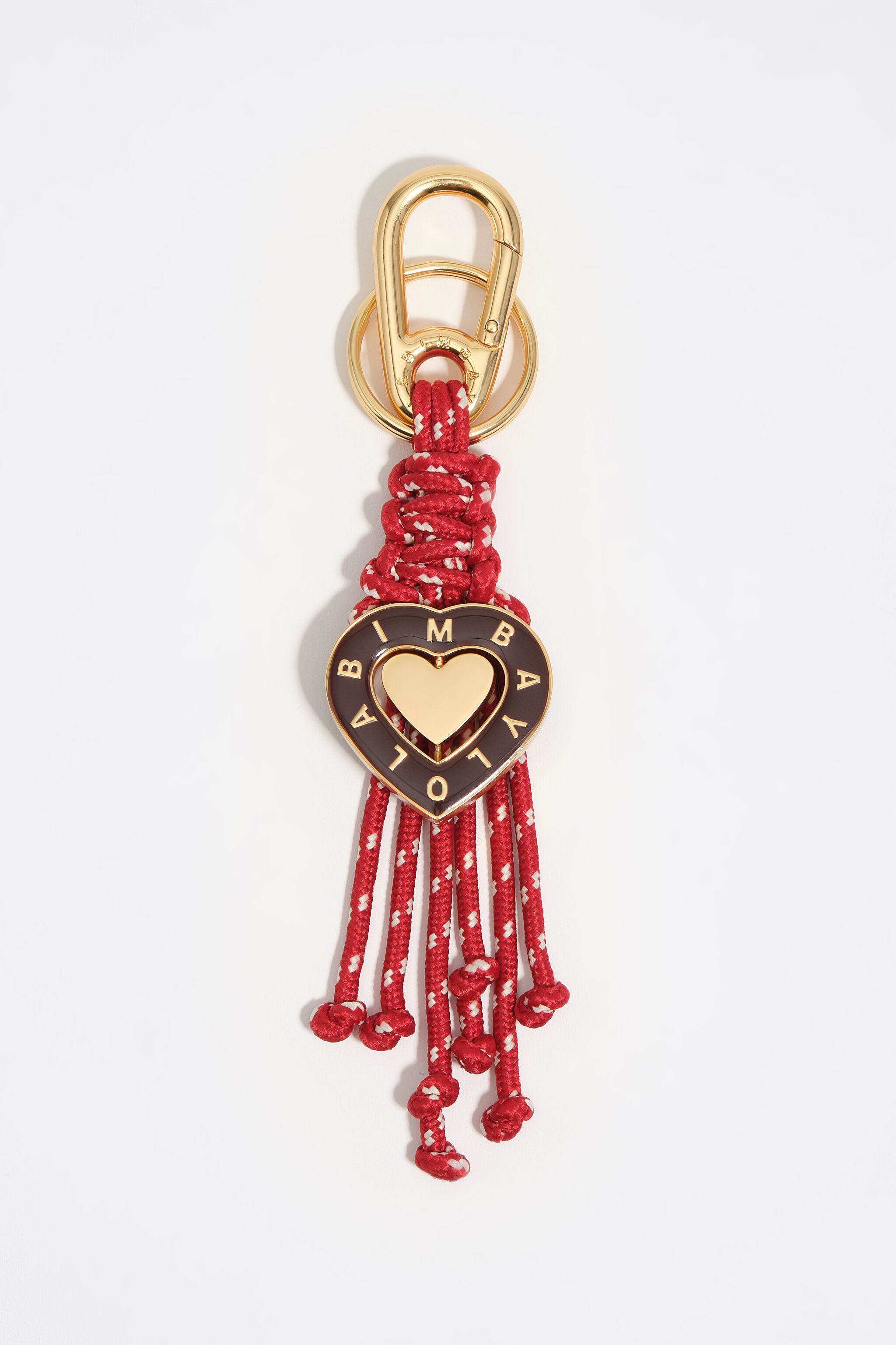Llavero con cuerda en forma de corazón de chocolate