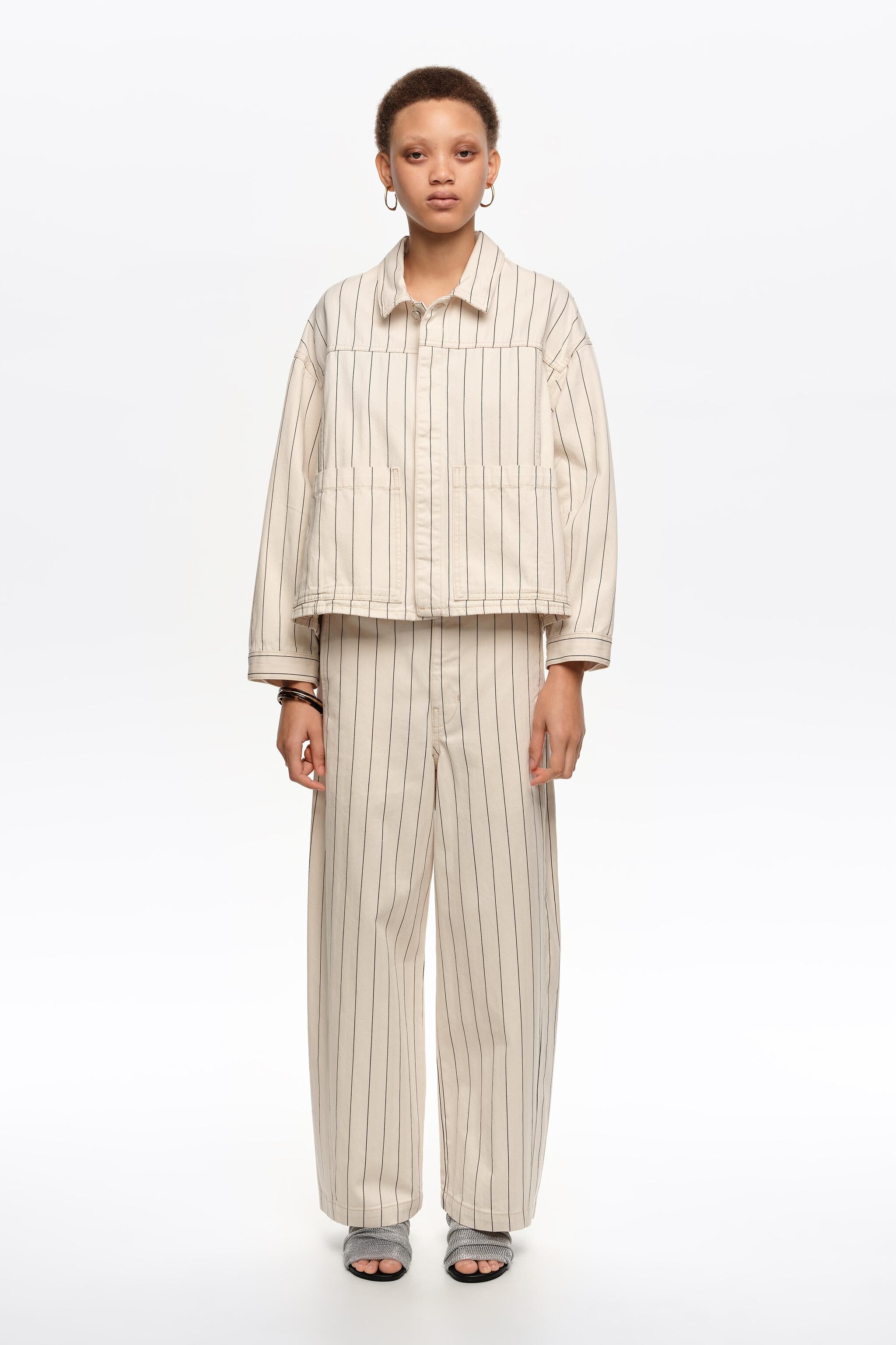 BARREL - Jeans blancos con rayas