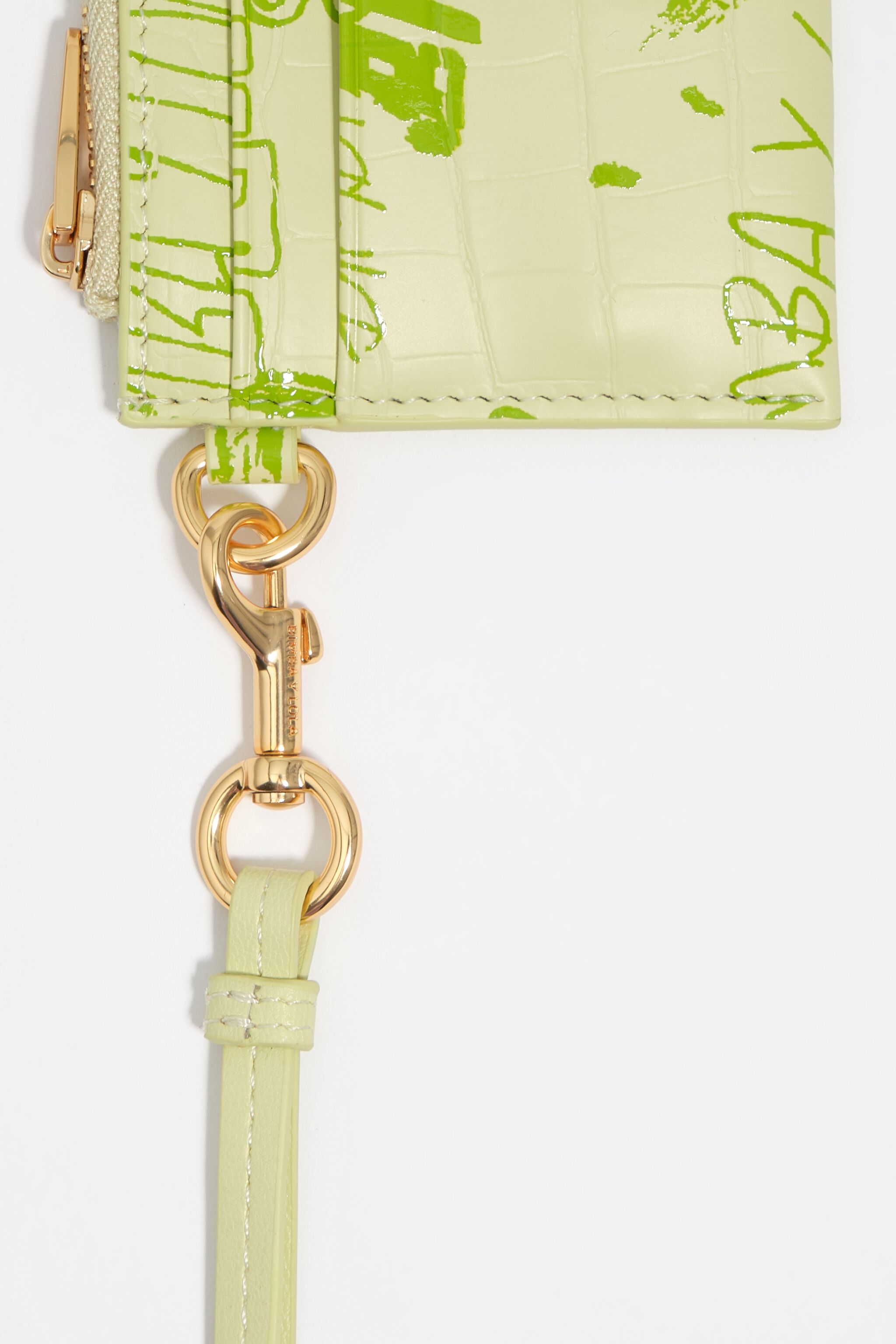 Billetera/bolso de monedas con logotipos verdes BIMBA