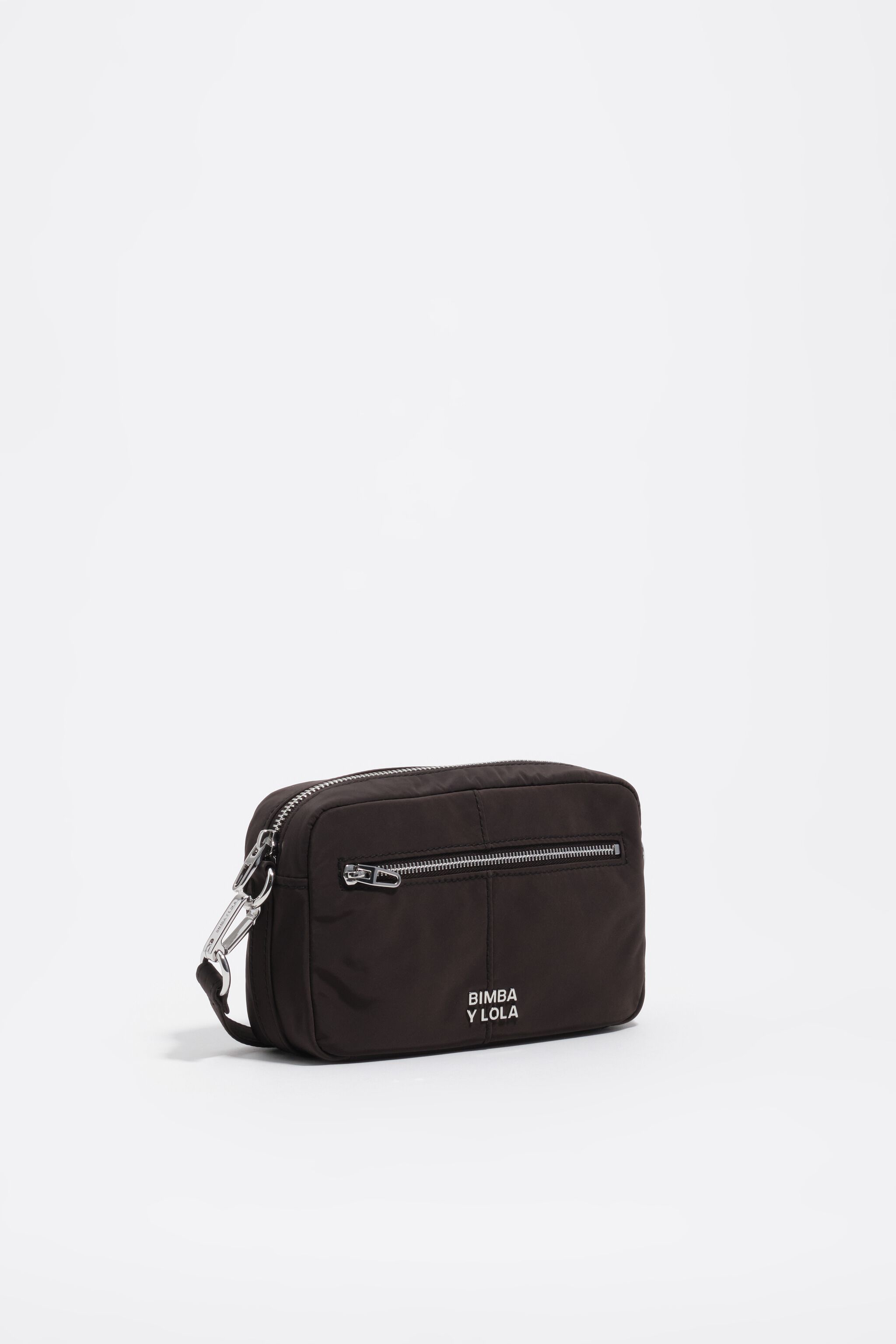Bolso bandolera mini de nailon negro