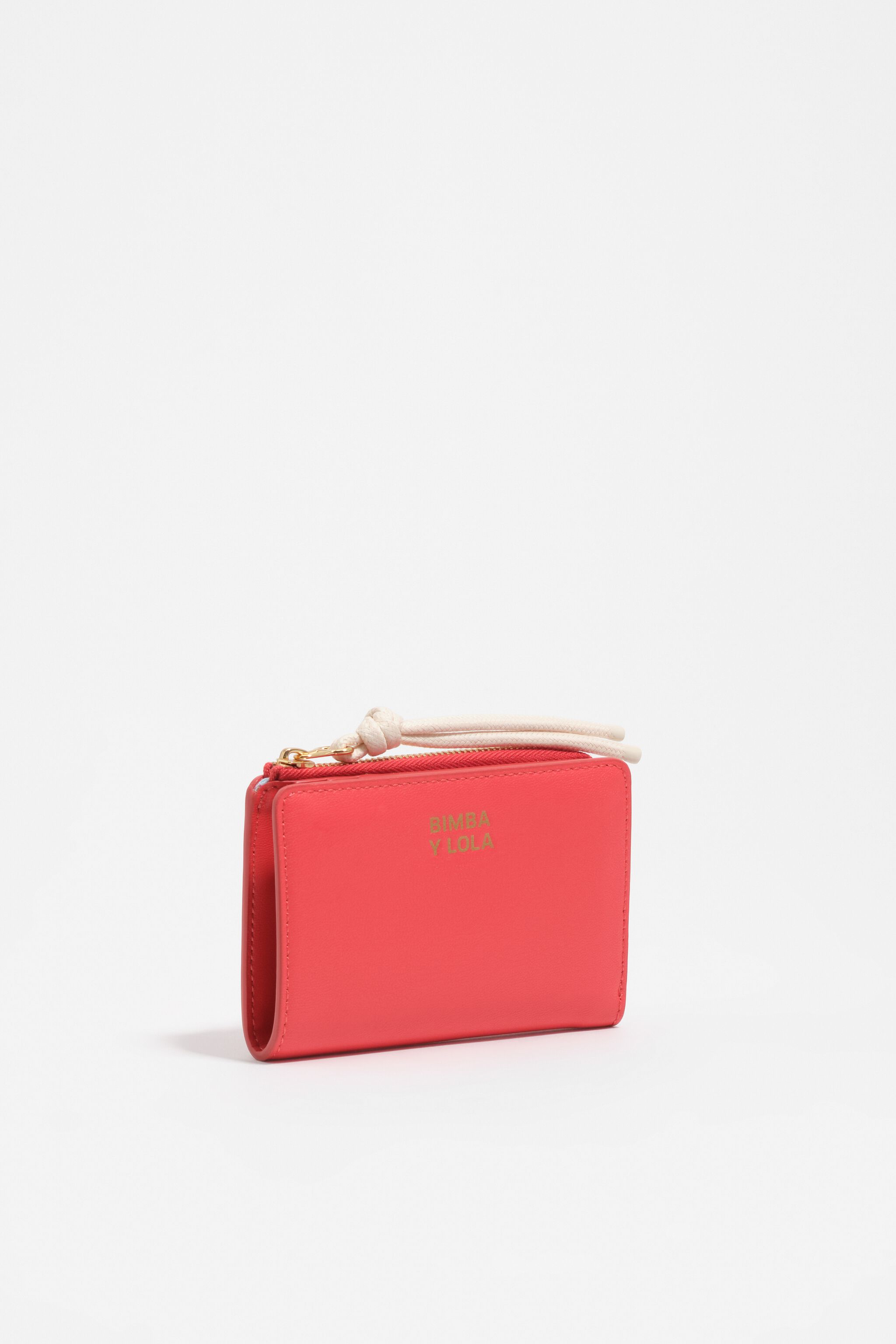 Monedero compacto en rojo brillante