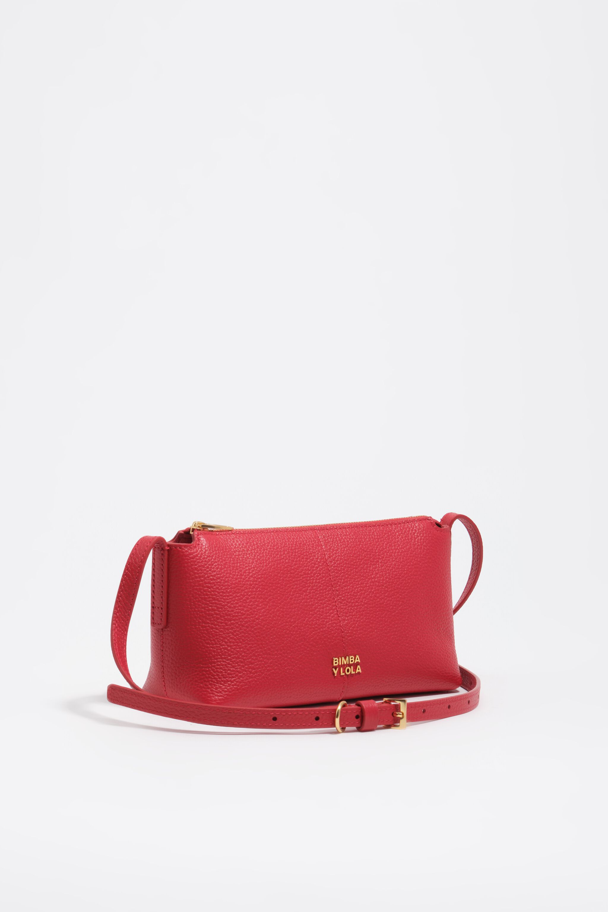 Bolso mini de cuero rojo