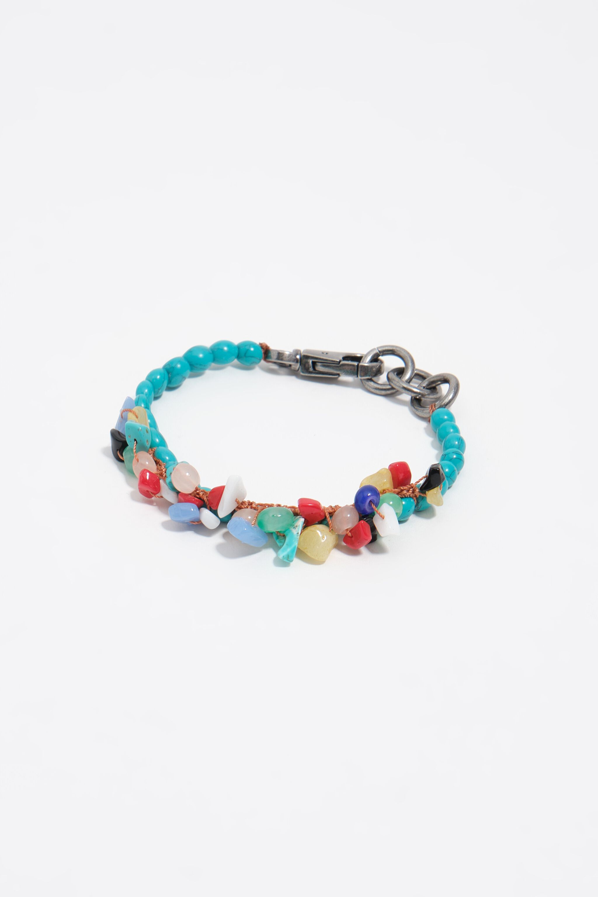 Collar de piedra turquesa y perla