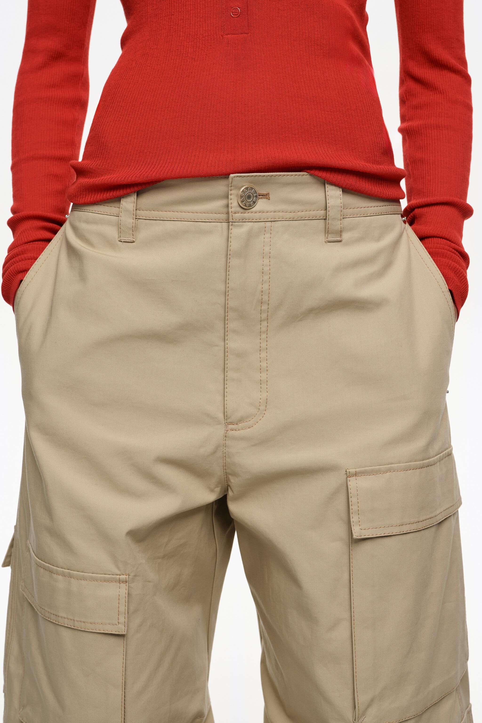 Pantalones de algodón multi bolsillos
