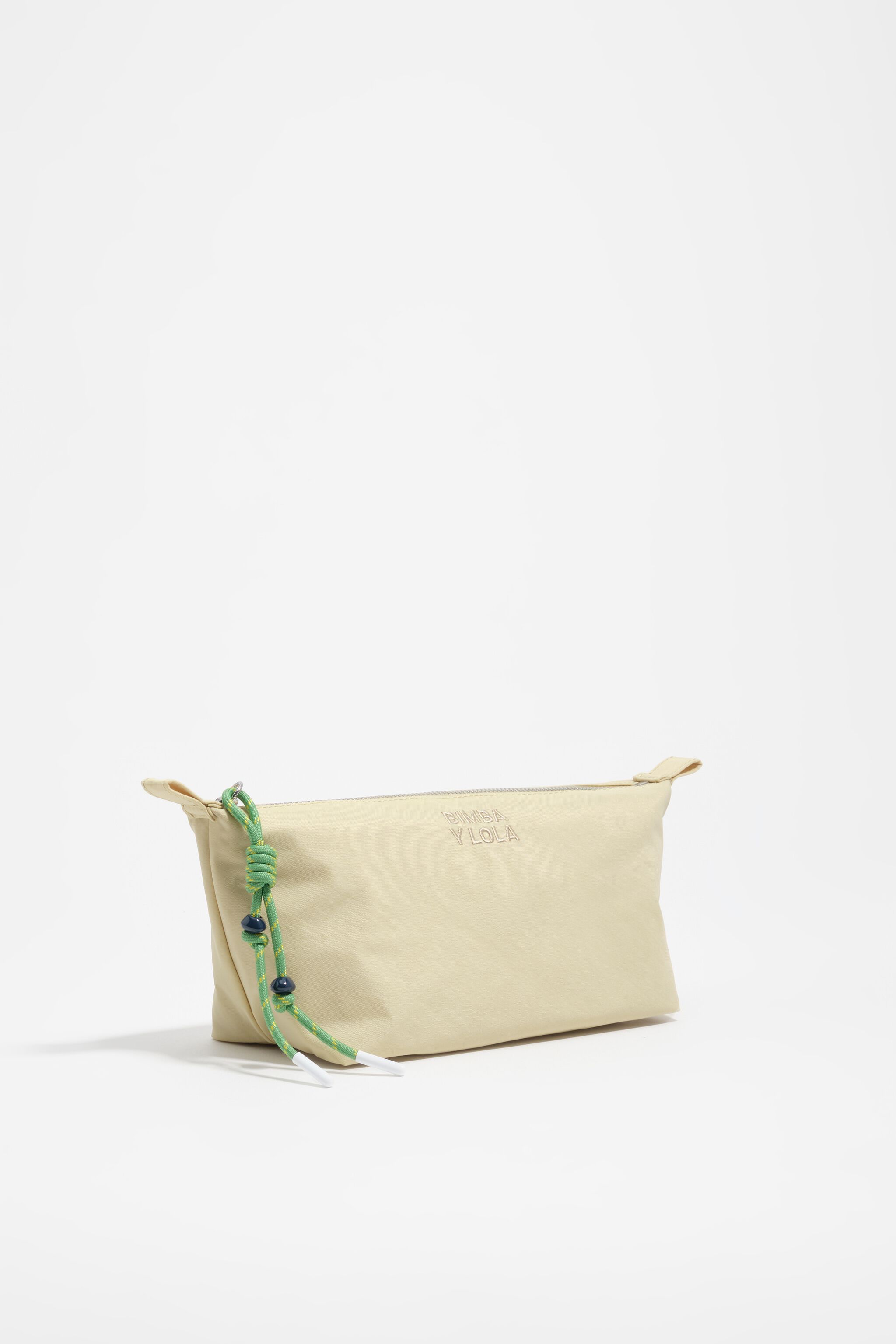 Estuche de maquillaje Trapecio de nailon verde pálido