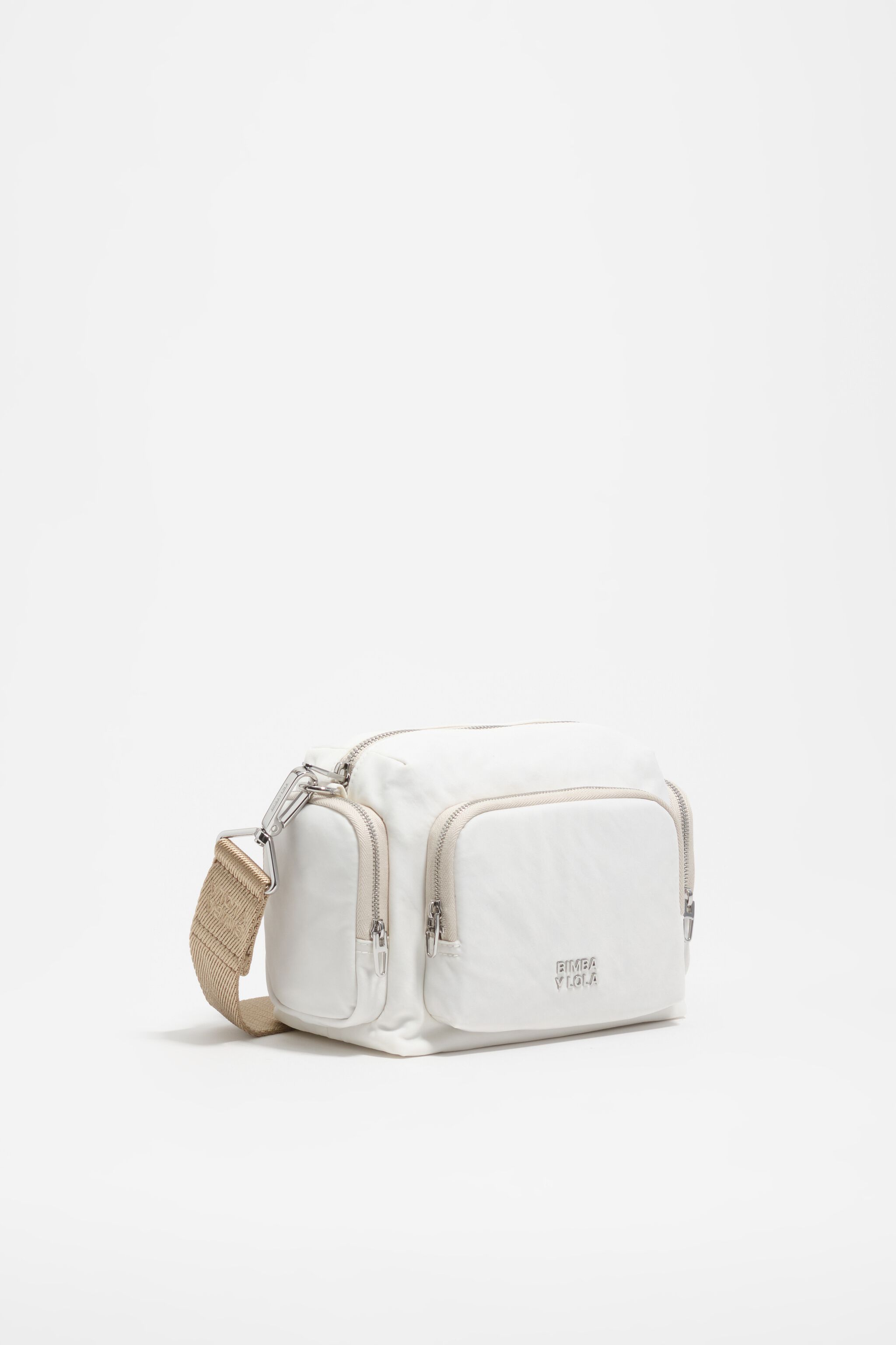 Bolso de bolsillo de nailon blanco pequeño