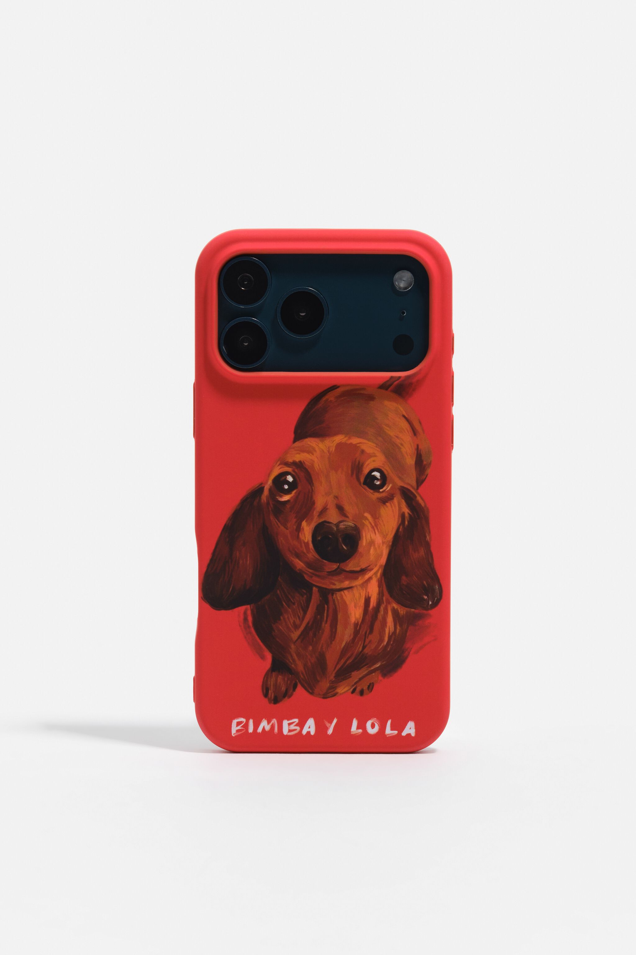 Funda rígida para iPhone 17 Pro Max de dachshund rojo