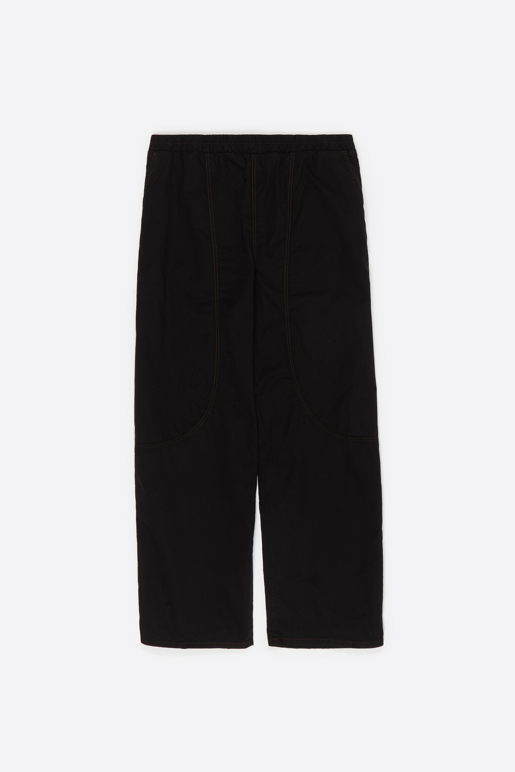 Pantalones jogger negros lavados con puntadas decorativas
