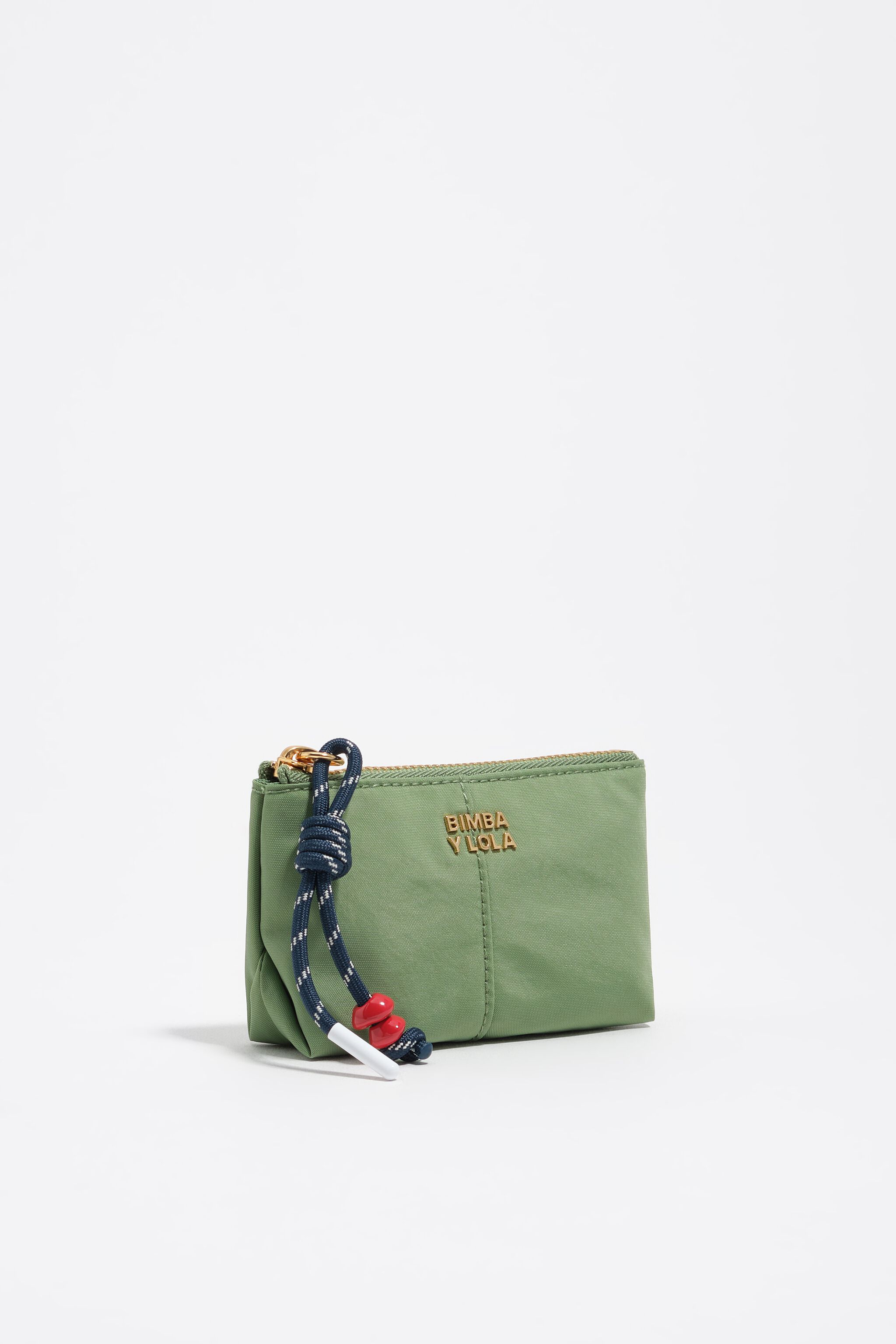 Billetera de nailon verde