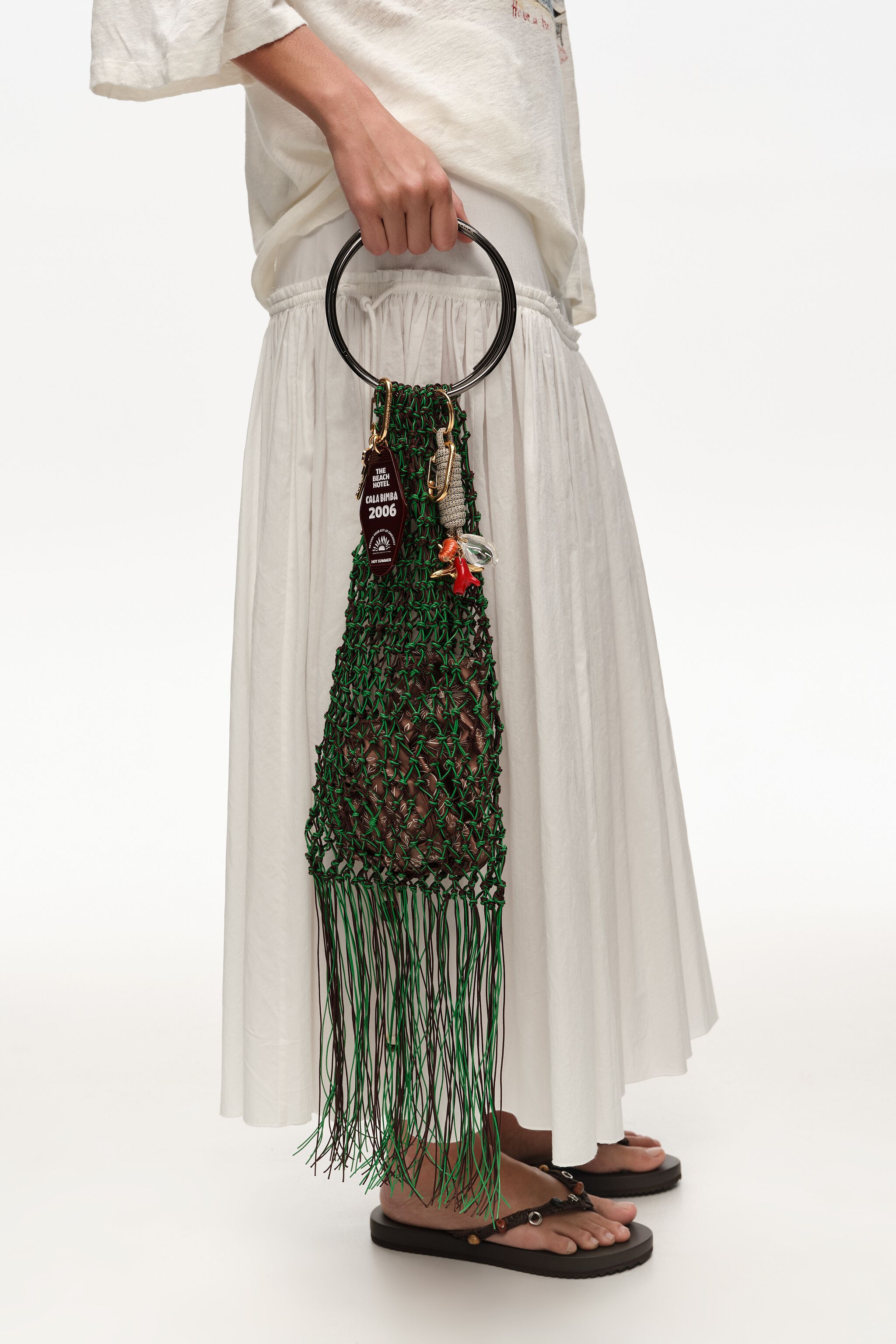 Bolso de cuero verde