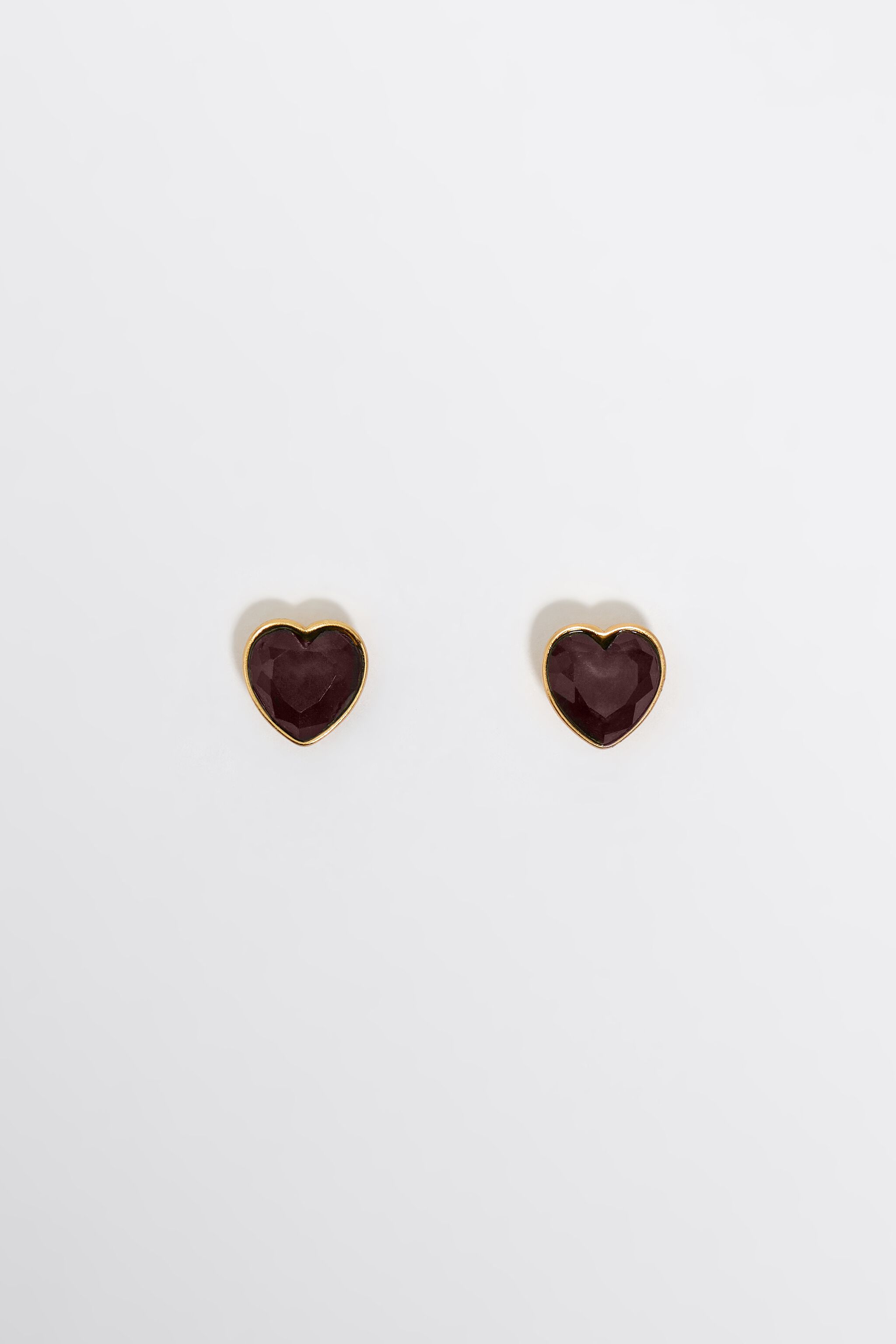 Aretes de cristal con forma de corazón de topacio