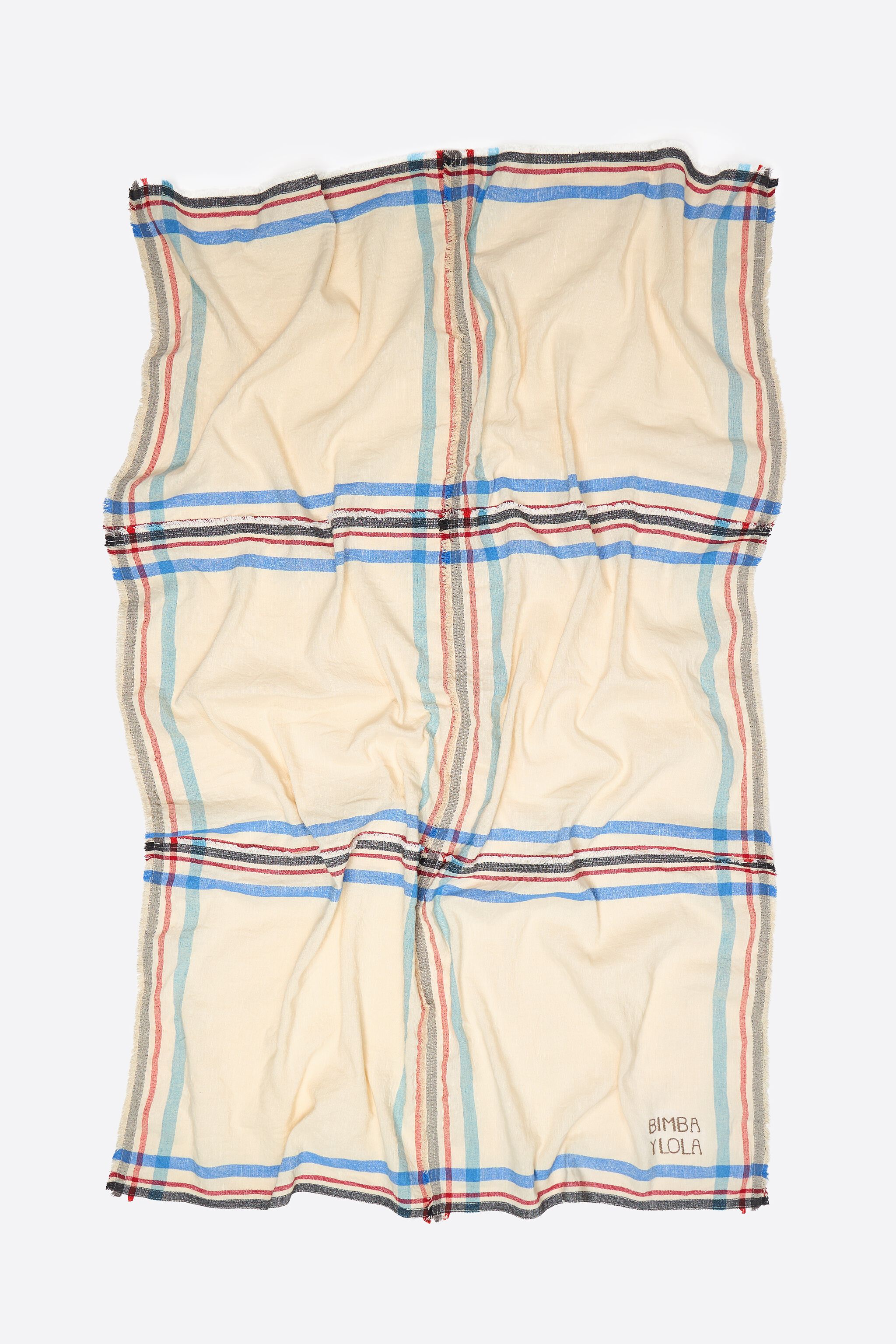 Toalla estampada ecru