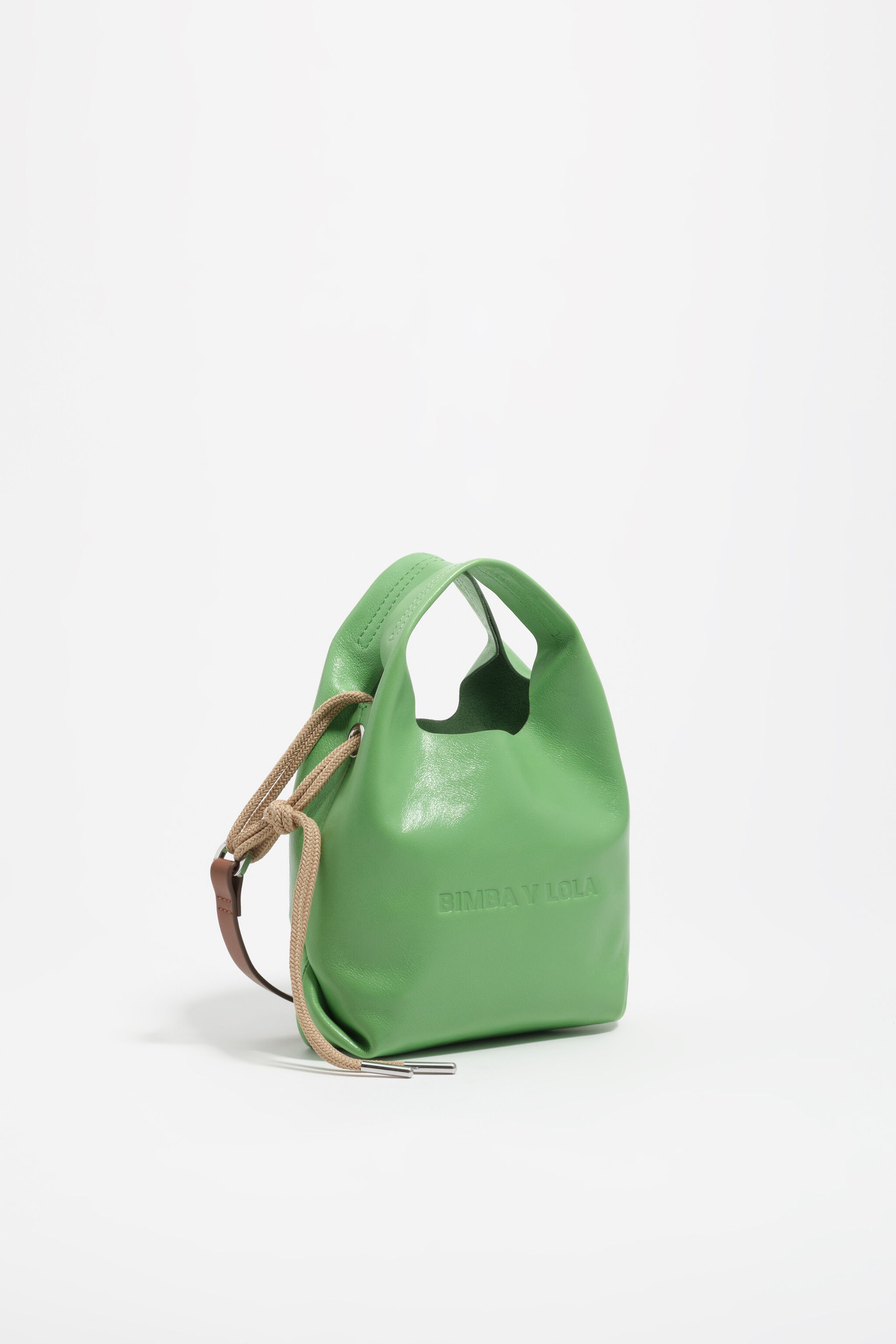 Bolso cruzado de cuero mini esmeralda