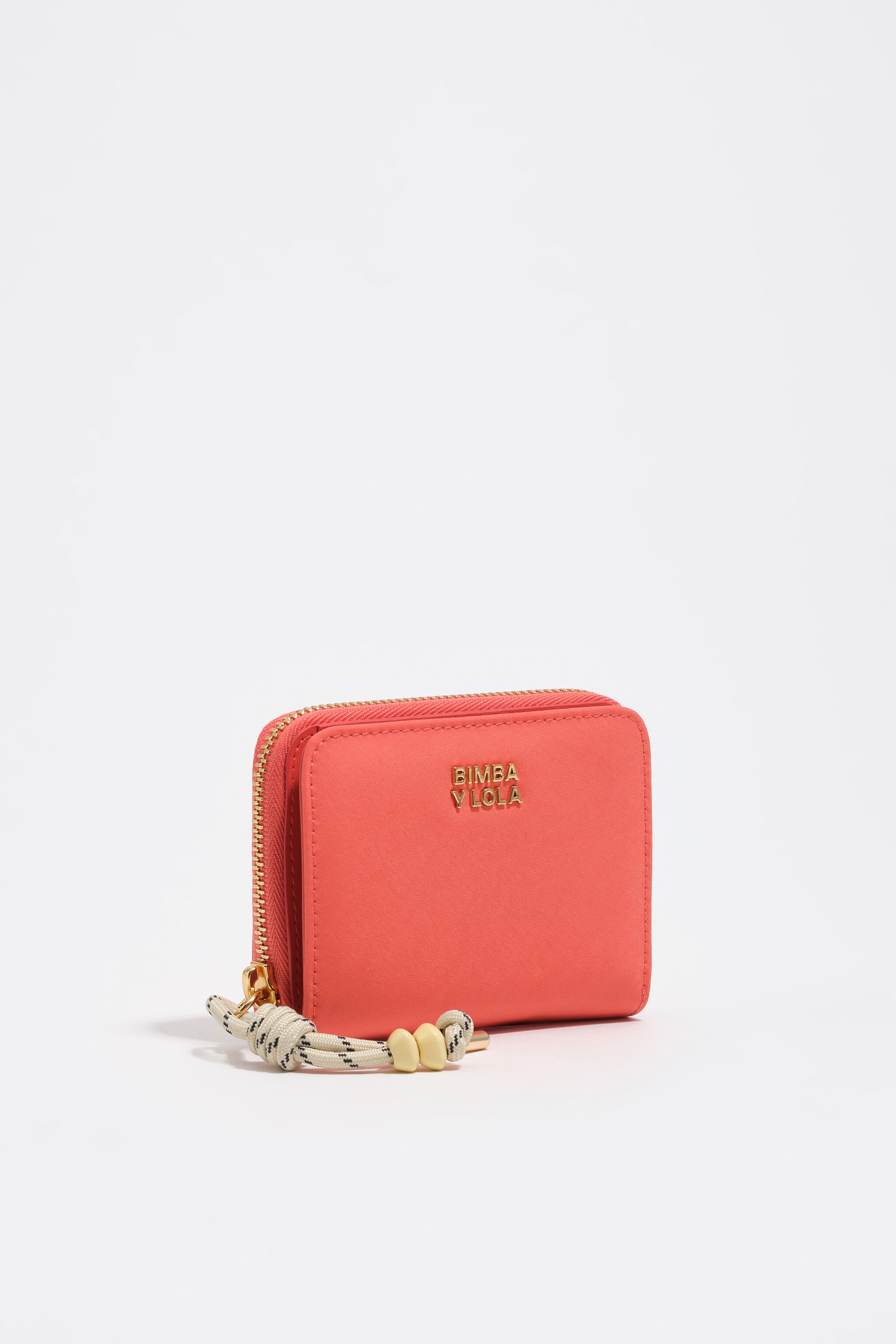 Billetera de nylon coral