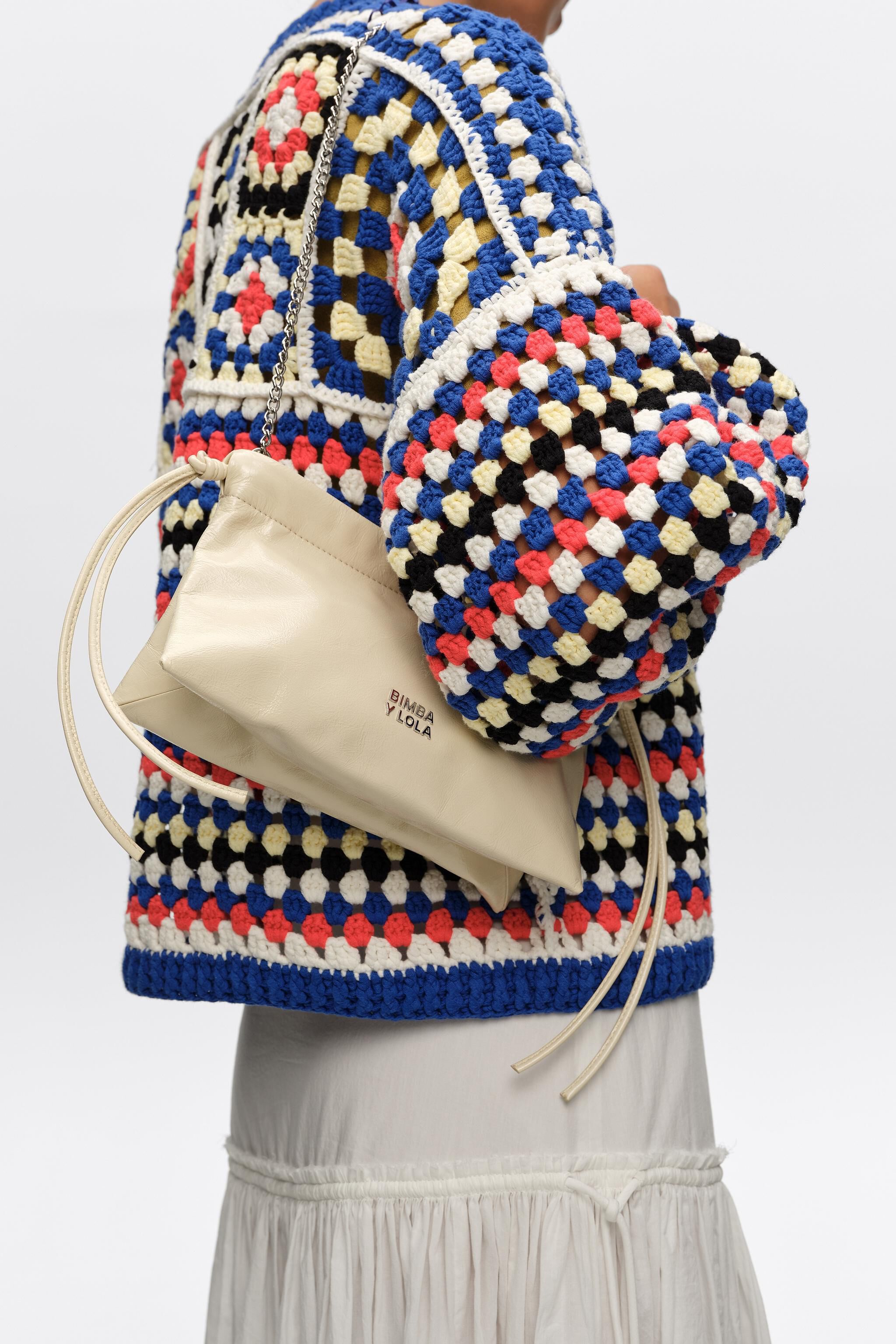 Bolso mini de cuero ivory