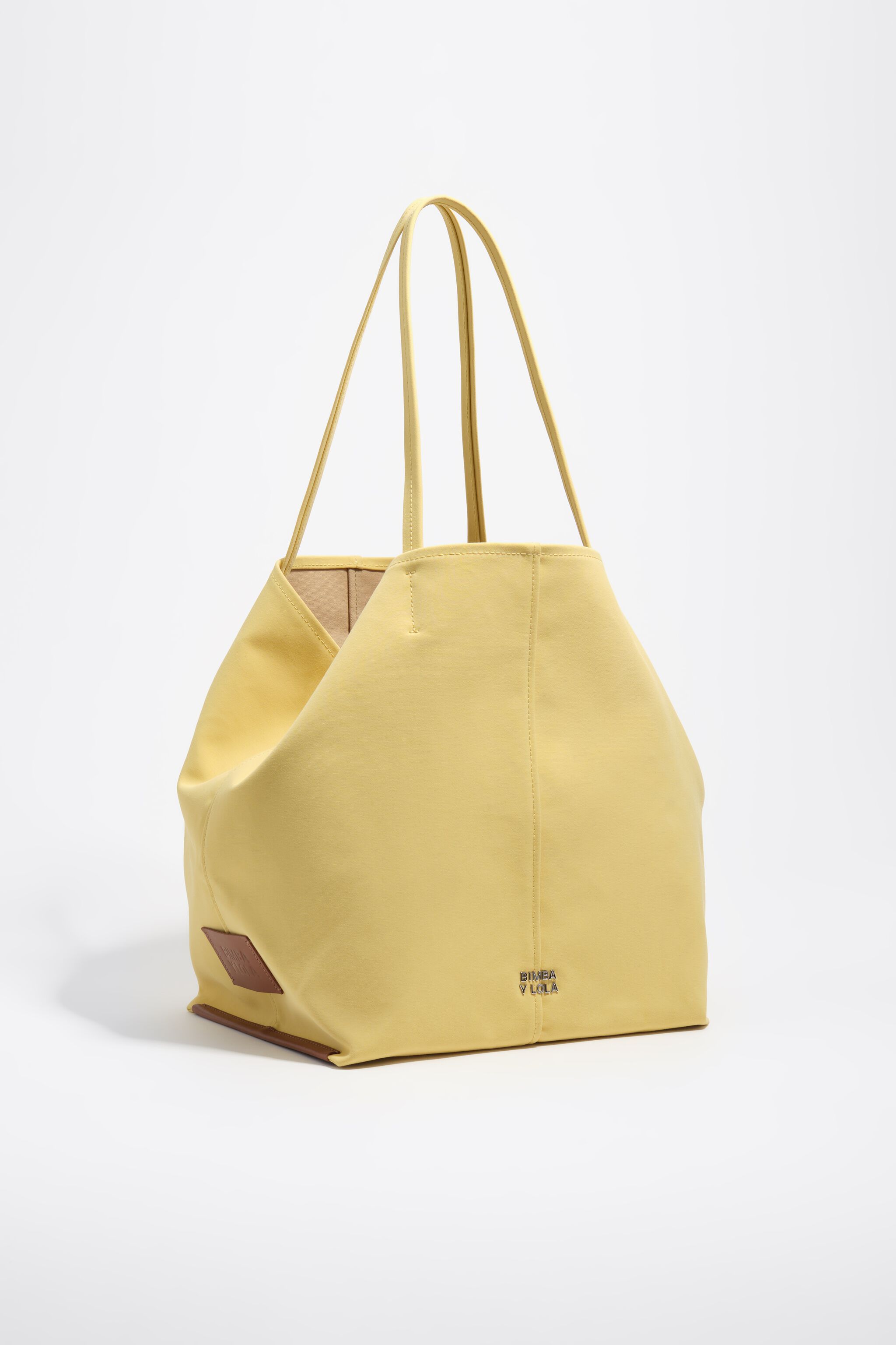 Bolso bandolera de gabardina de plátano grande