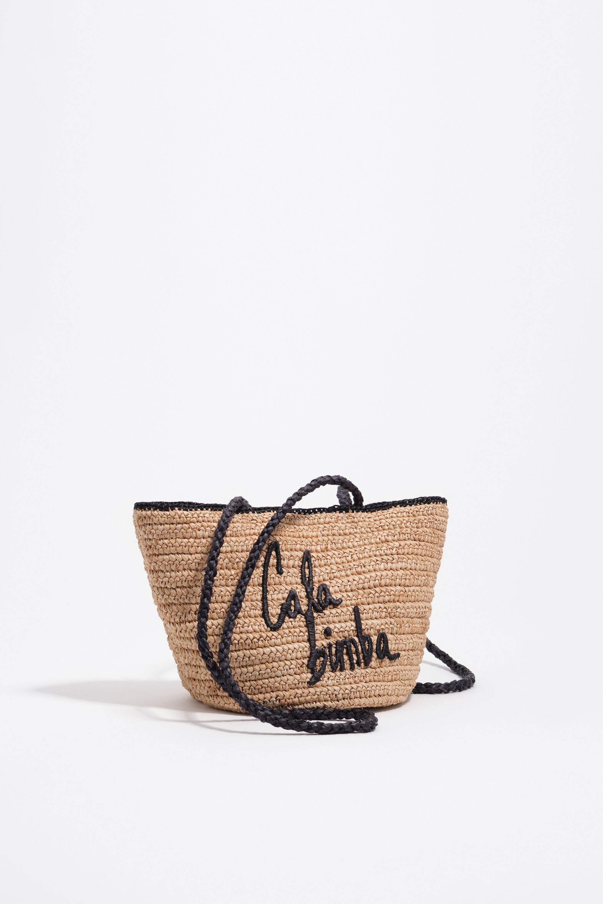 Bolso de cesta pequeño de rafia natural