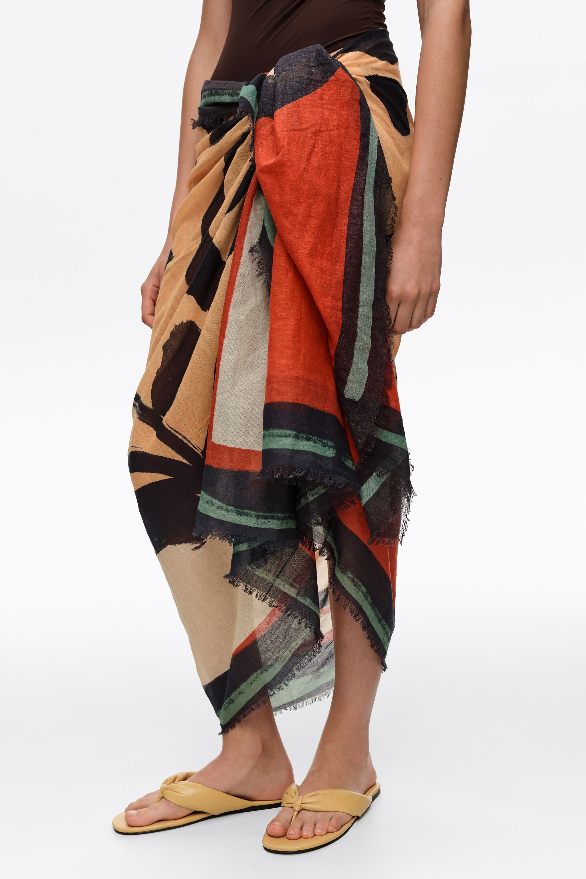 Sarong de algodón con efecto lavado