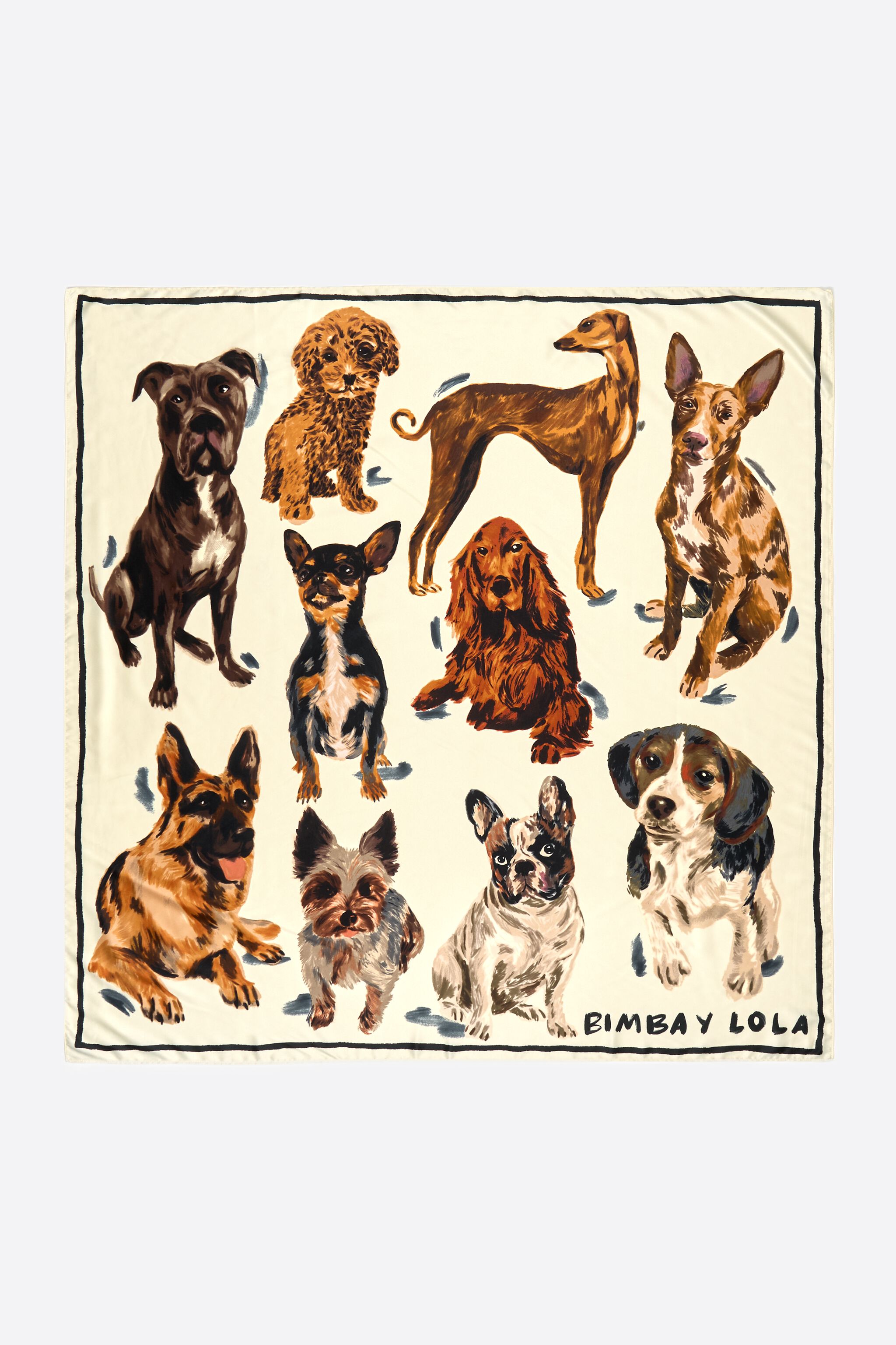 Bufanda con estampado de perro