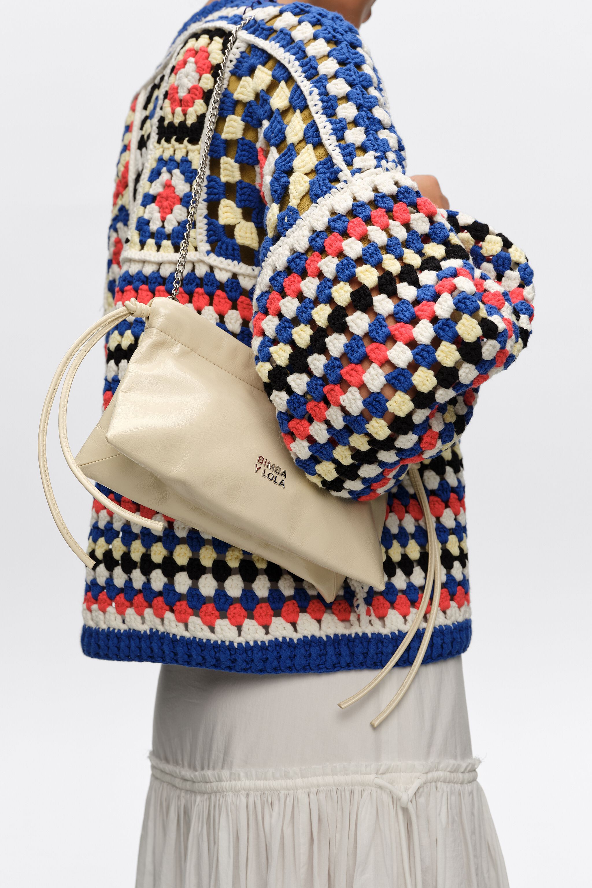 Bolso mini de cuero ivory