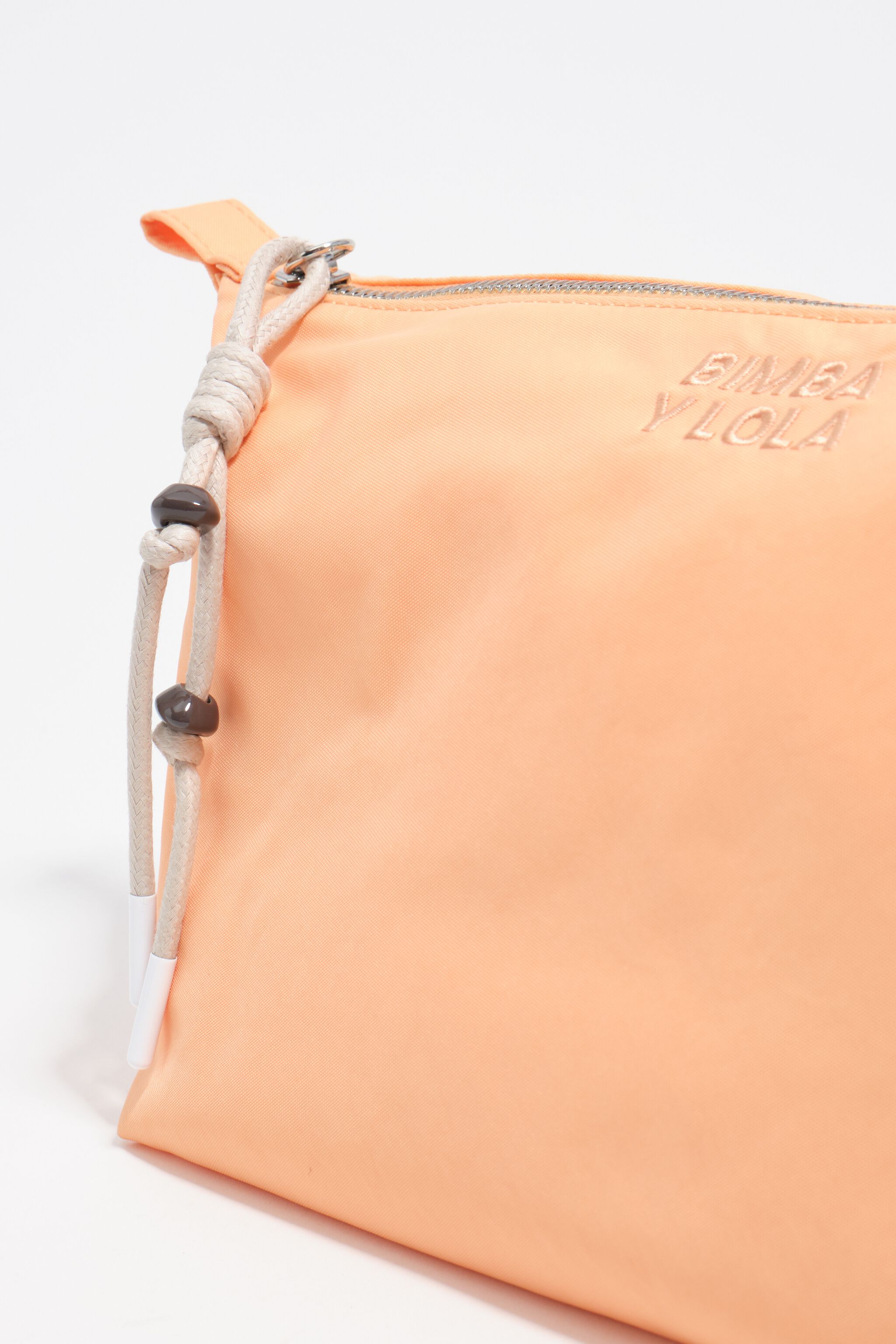 Estuche de maquillaje Trapecio de nylon naranja grande