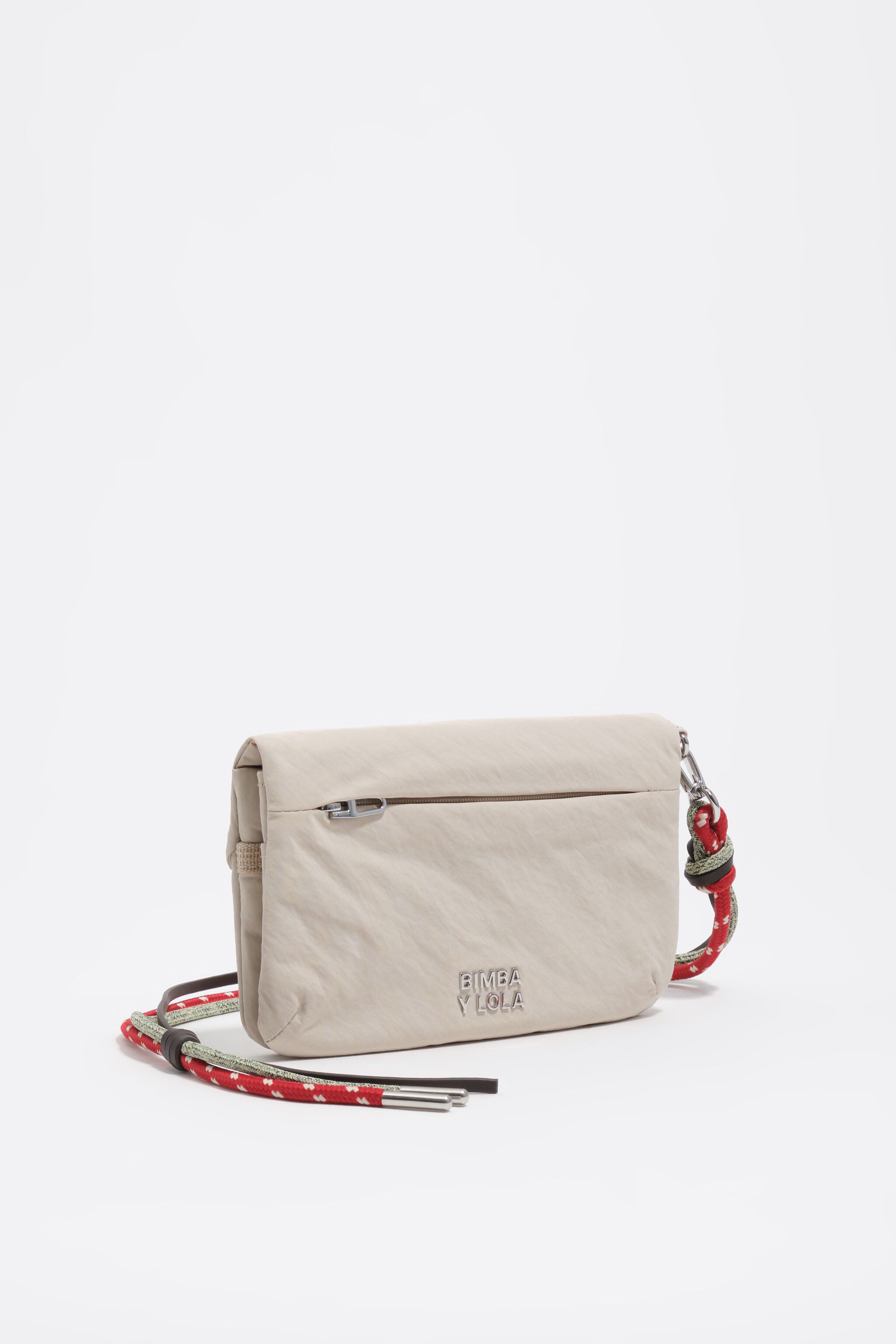 Bolso de cremallera de nylon con piedra grande