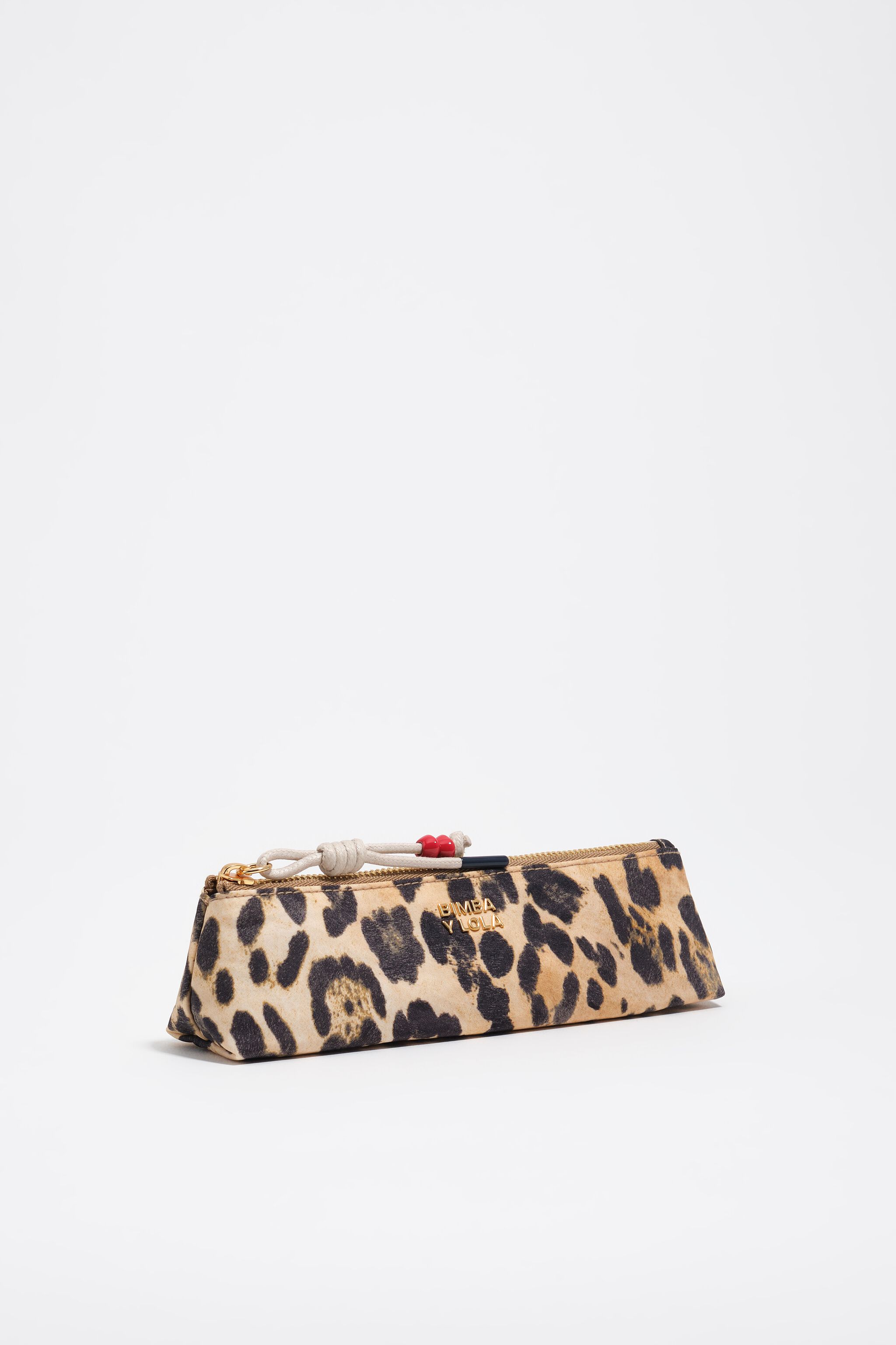 Funda de nylon con estampado de leopardo natural