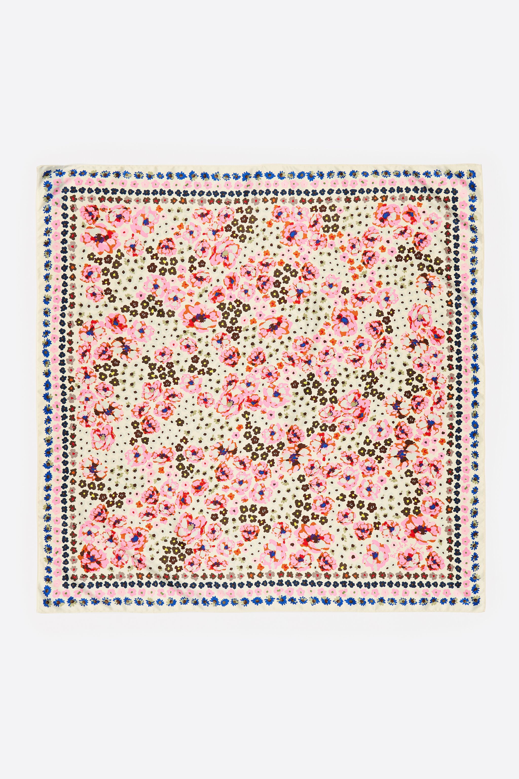 Pañuelo floral acuarela off-white