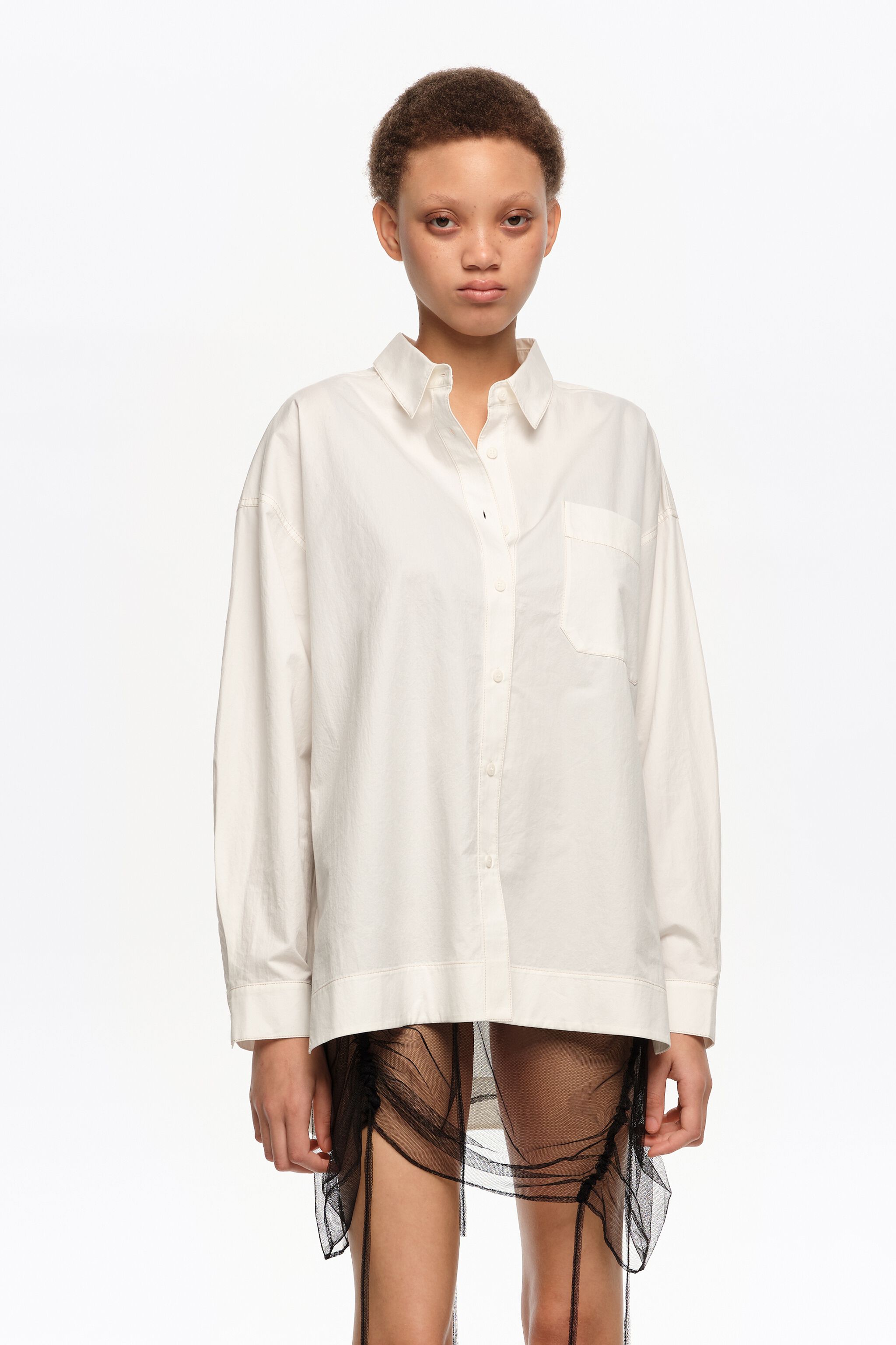 Camisa de algodón ivory