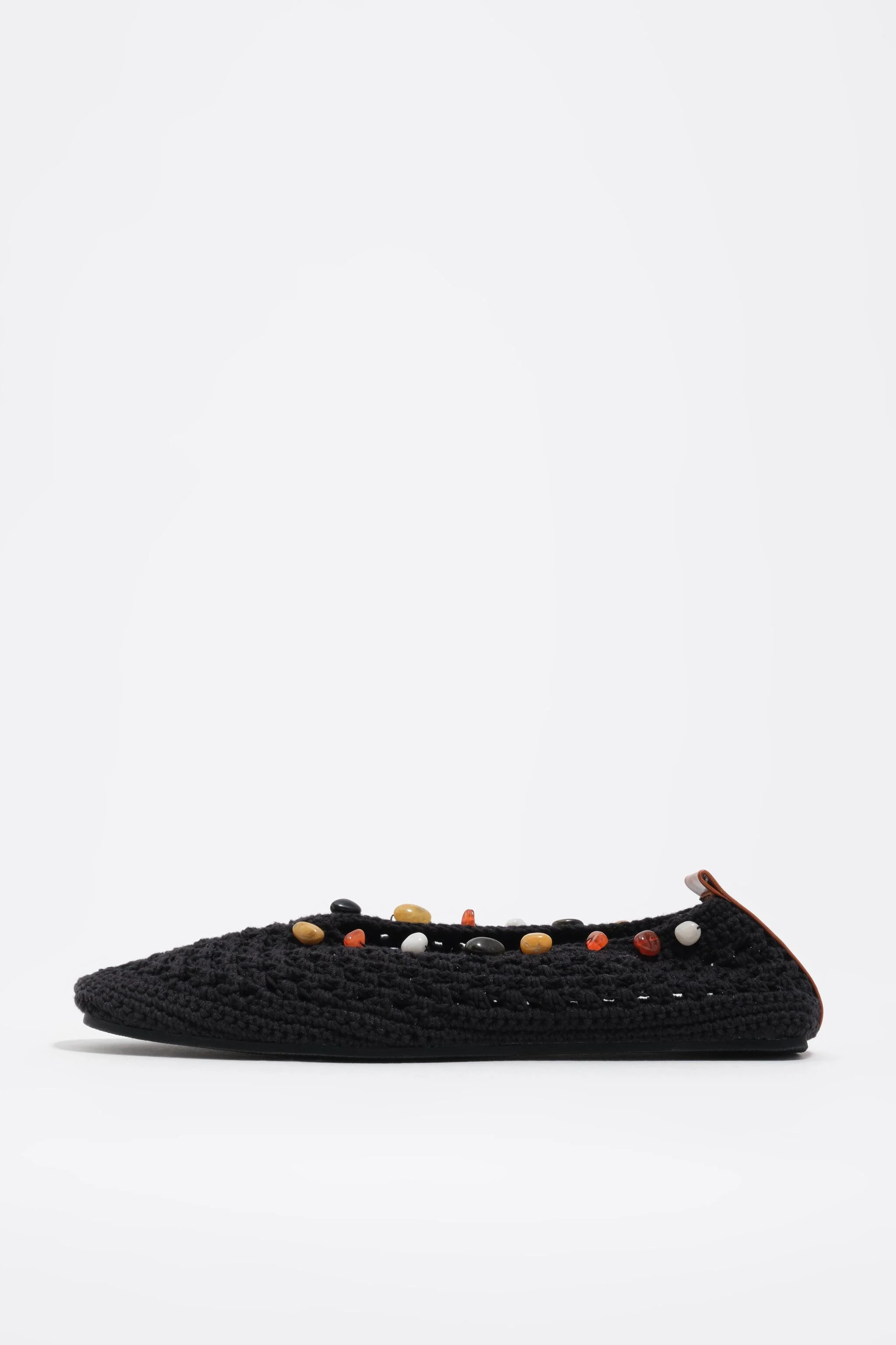 Ballerina negra de encaje con piedras