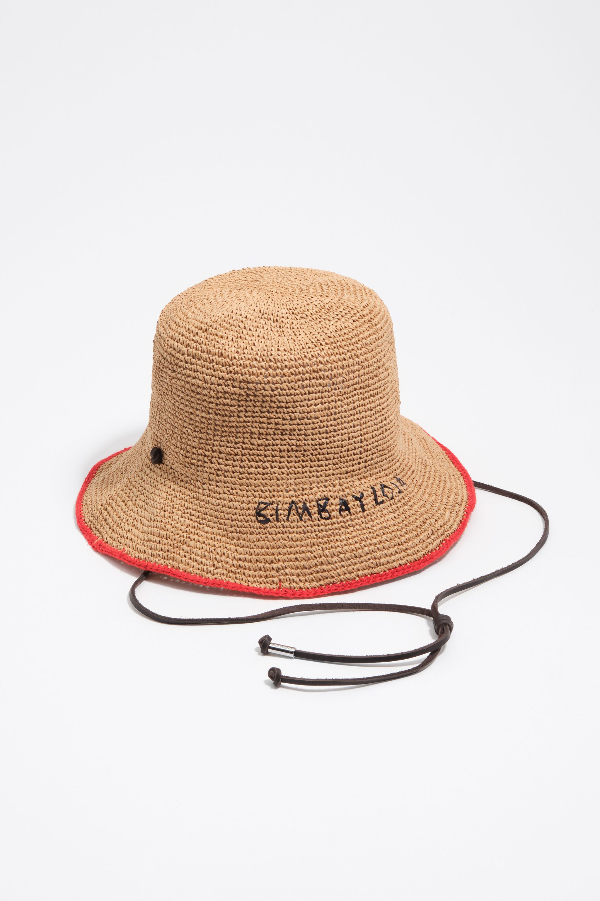 Sombrero de efecto rafia beige